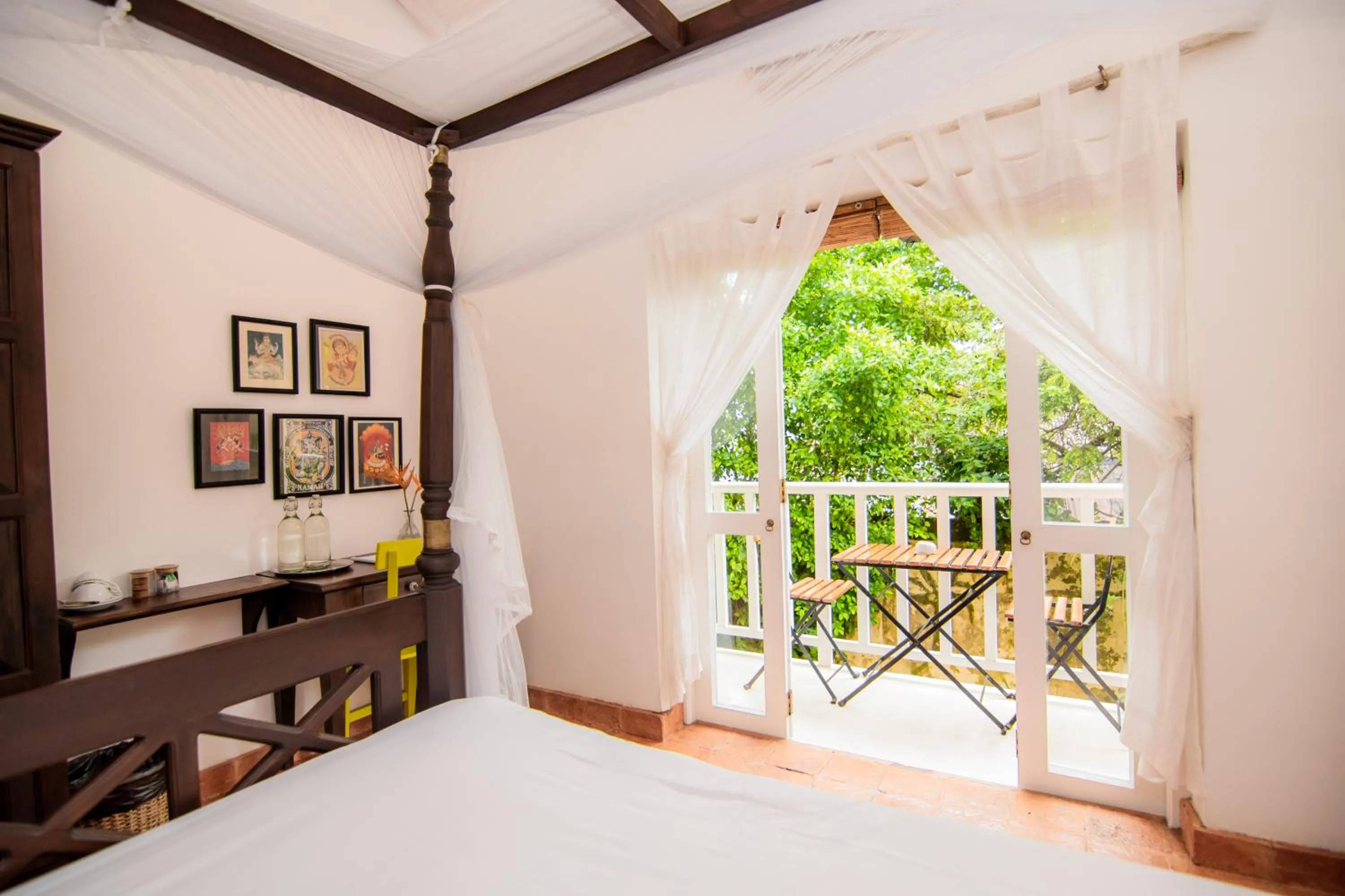 Balcony/Terrace, Bed in Mango House - Galle Fort