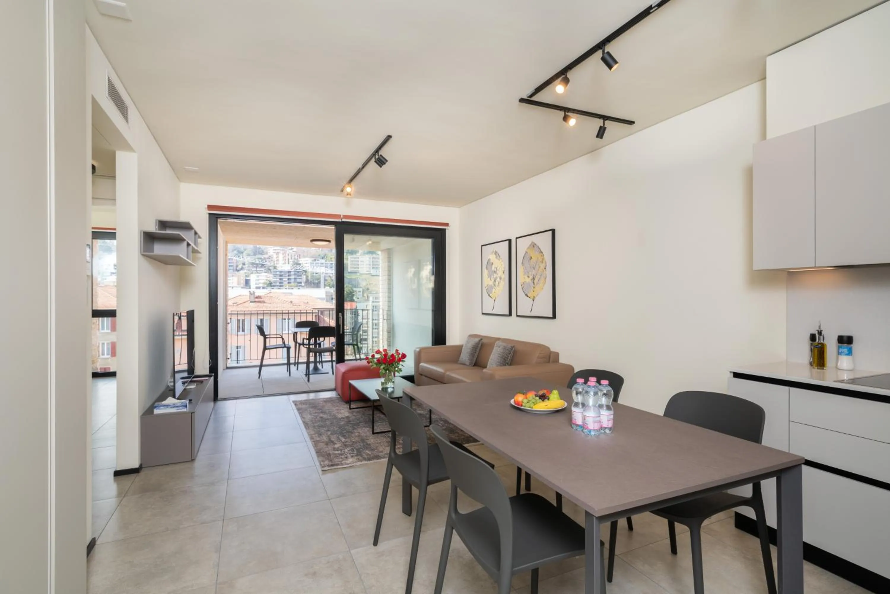 Kitchen or kitchenette in Swiss Hotel Apartments - Lugano