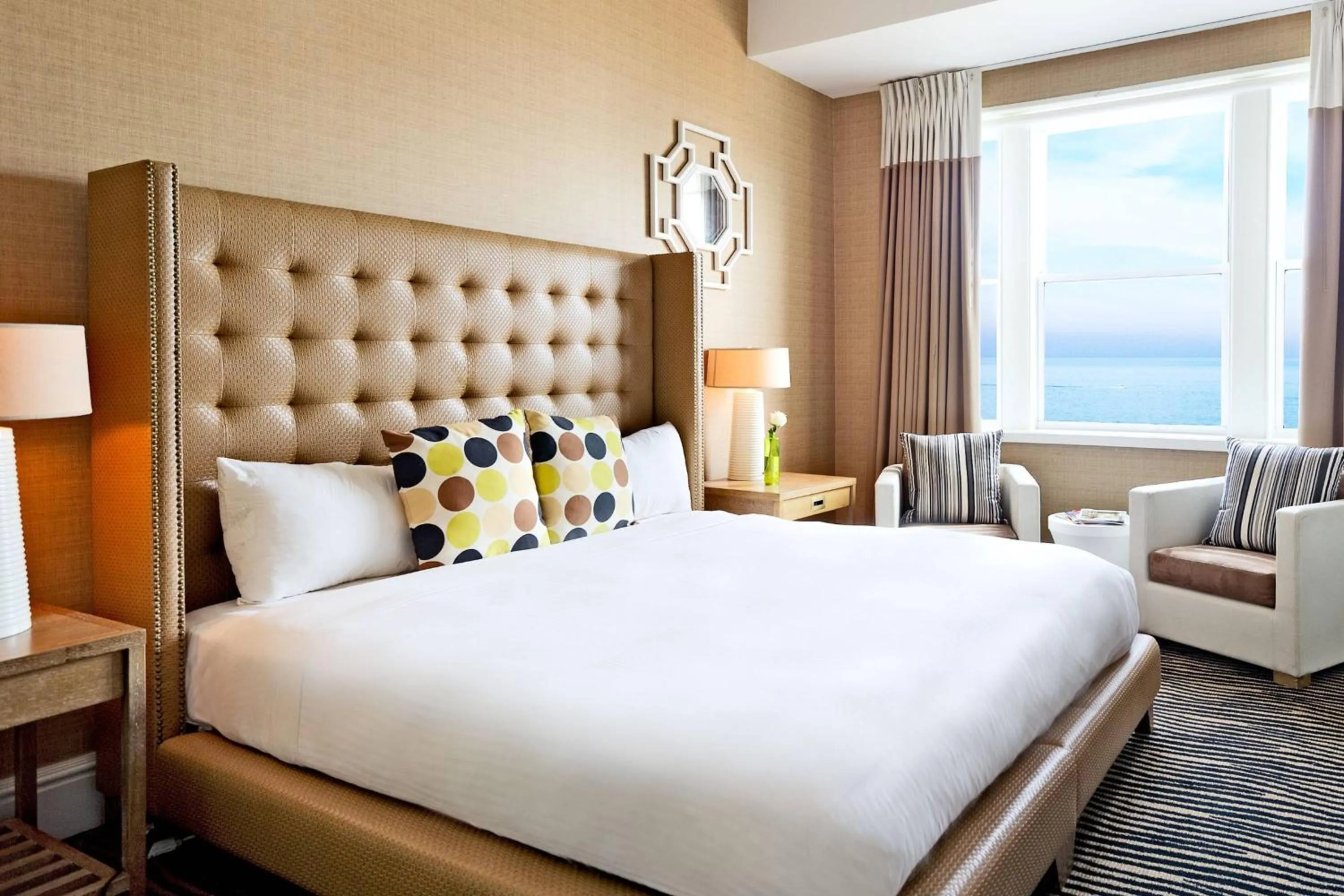 Bed in Berkeley Oceanfront Hotel