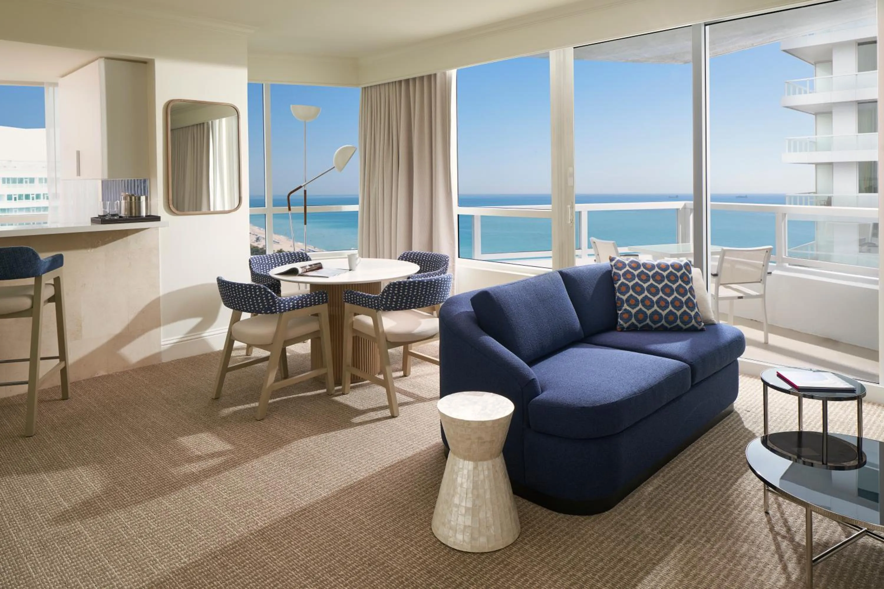Living room in Fontainebleau Miami Beach