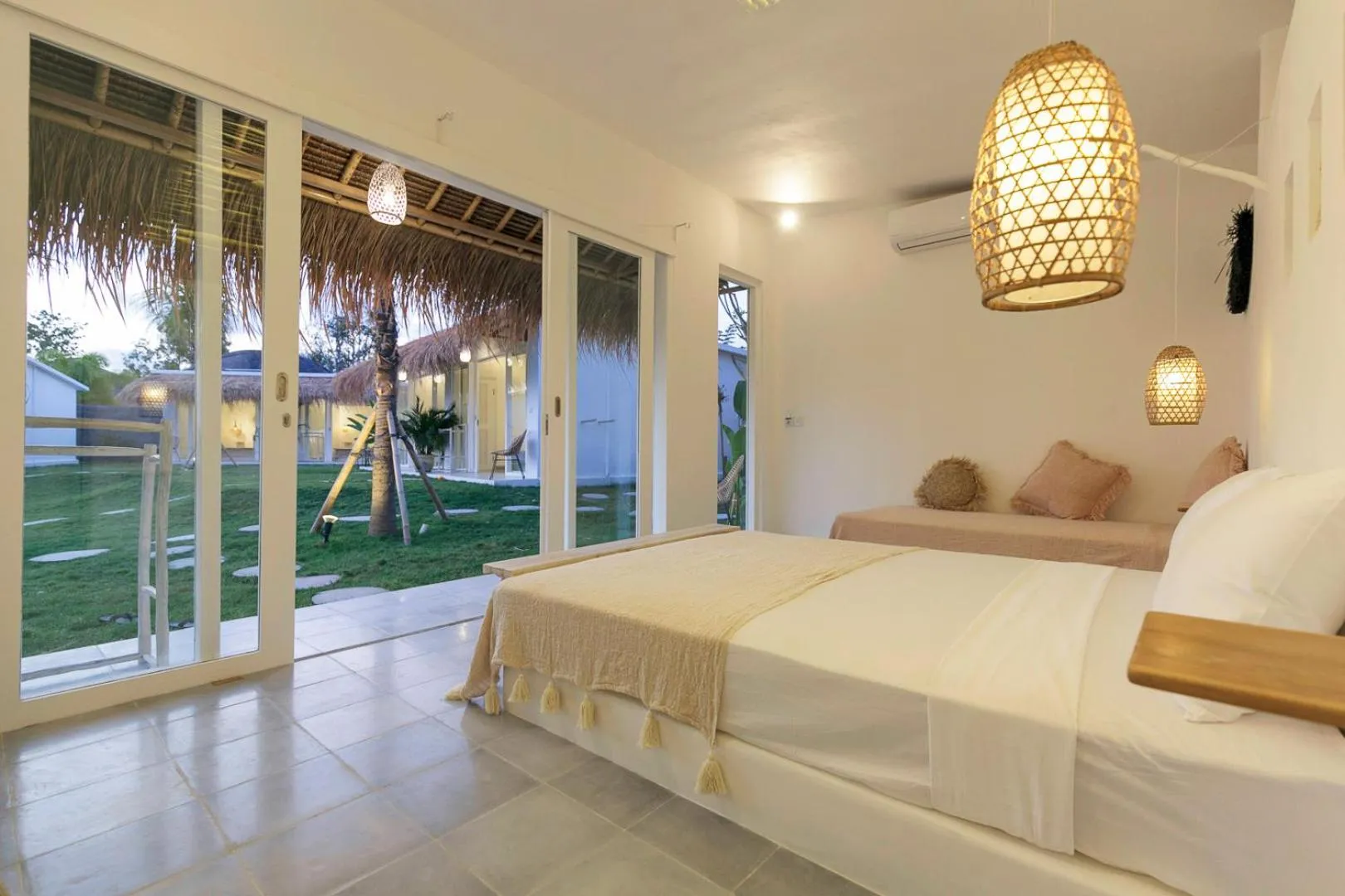 Bedroom, Bed in The Bingin Beach Villas' Bungalow Resort