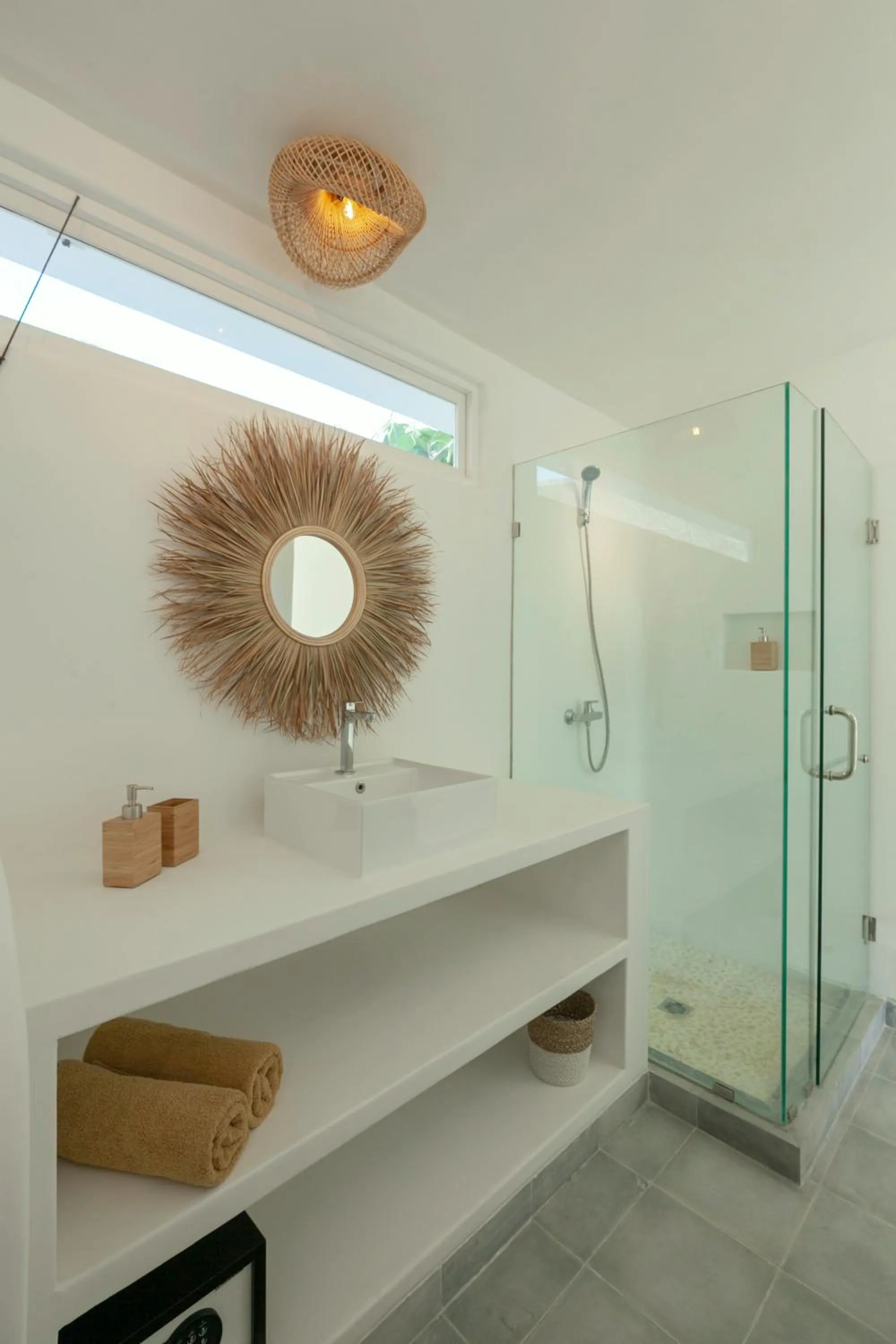 Shower in The Bingin Beach Villas' Bungalow Resort