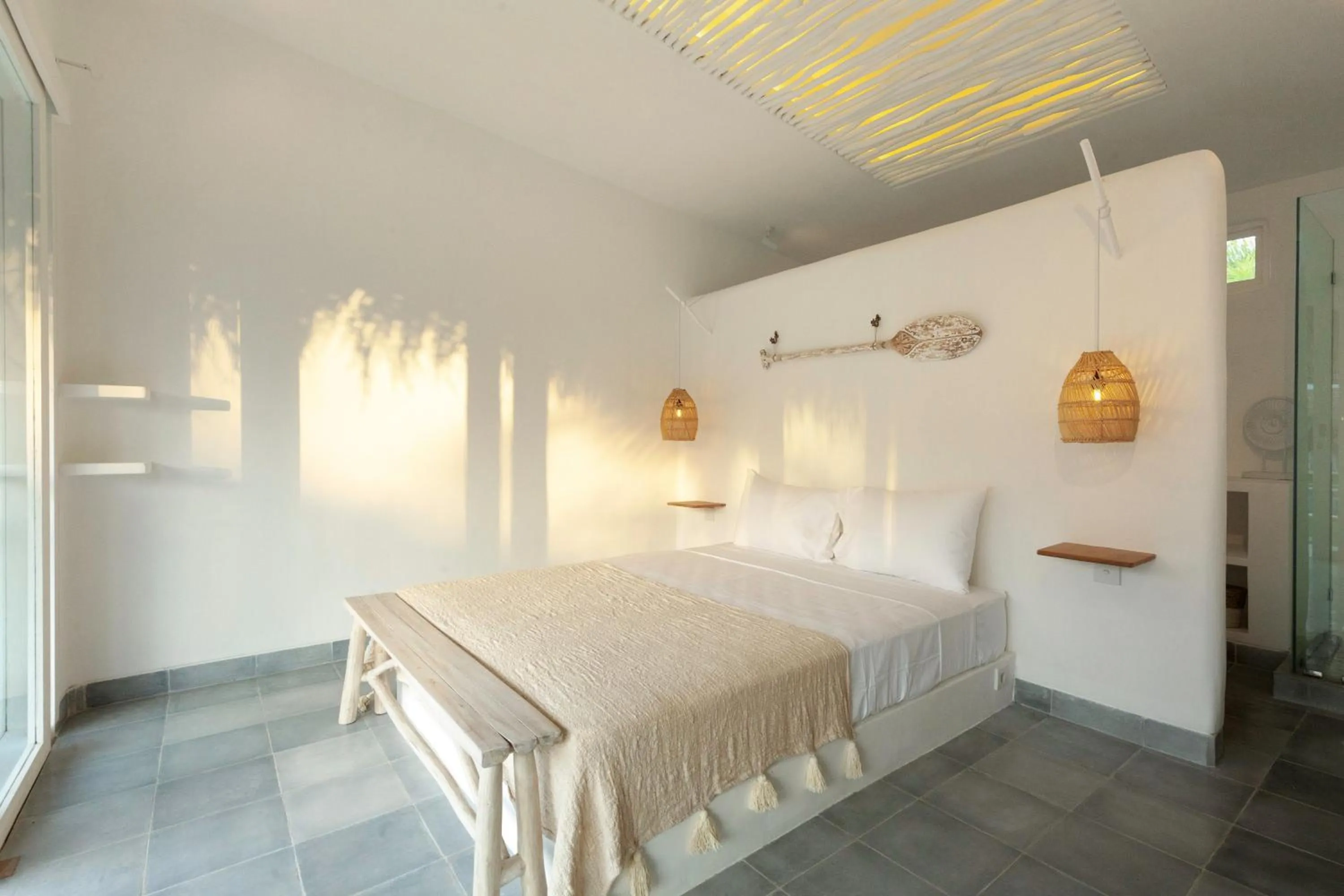 Bedroom, Bed in The Bingin Beach Villas' Bungalow Resort