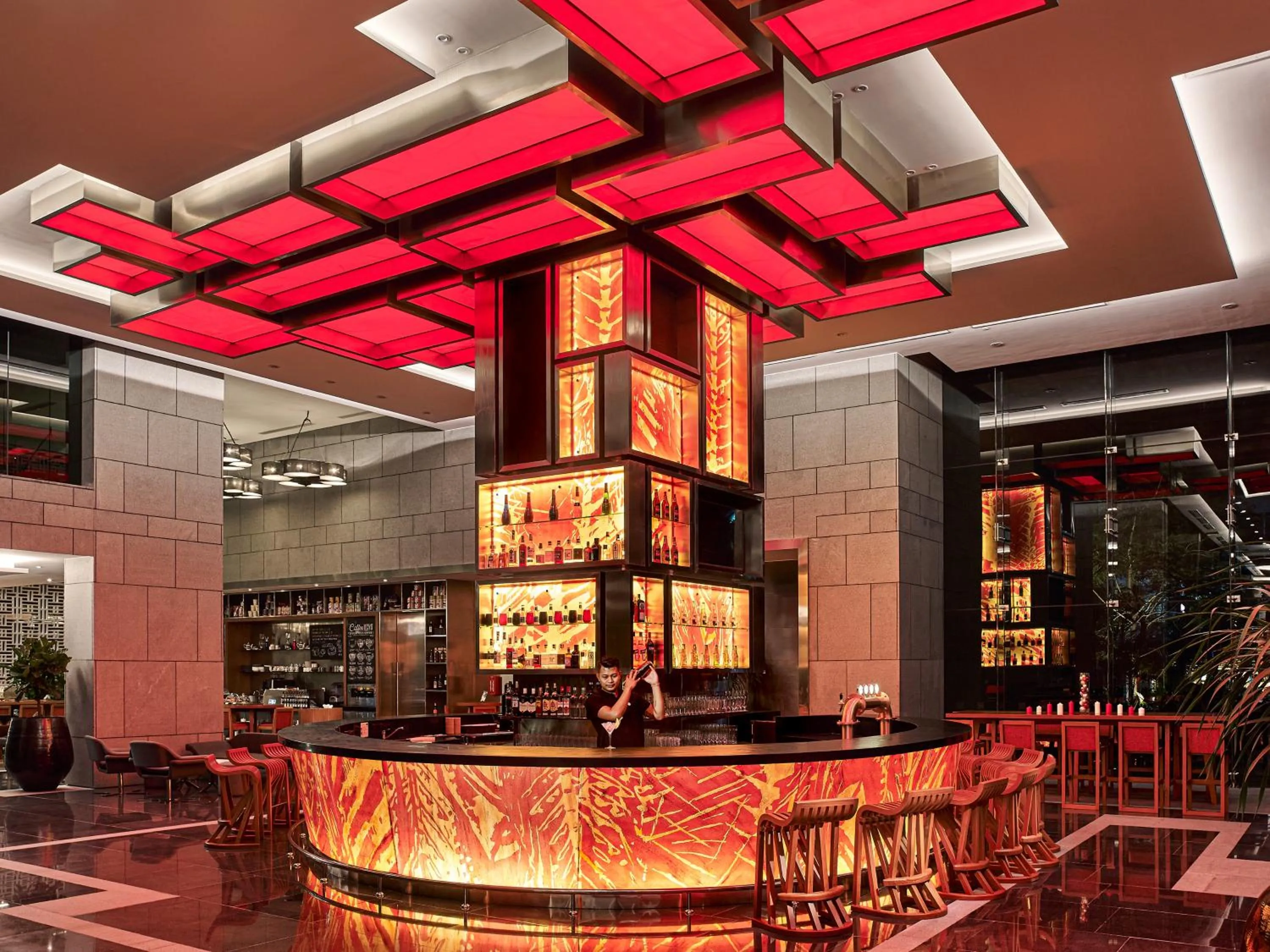 Lounge or bar in Mingalar Mandalay Hotel