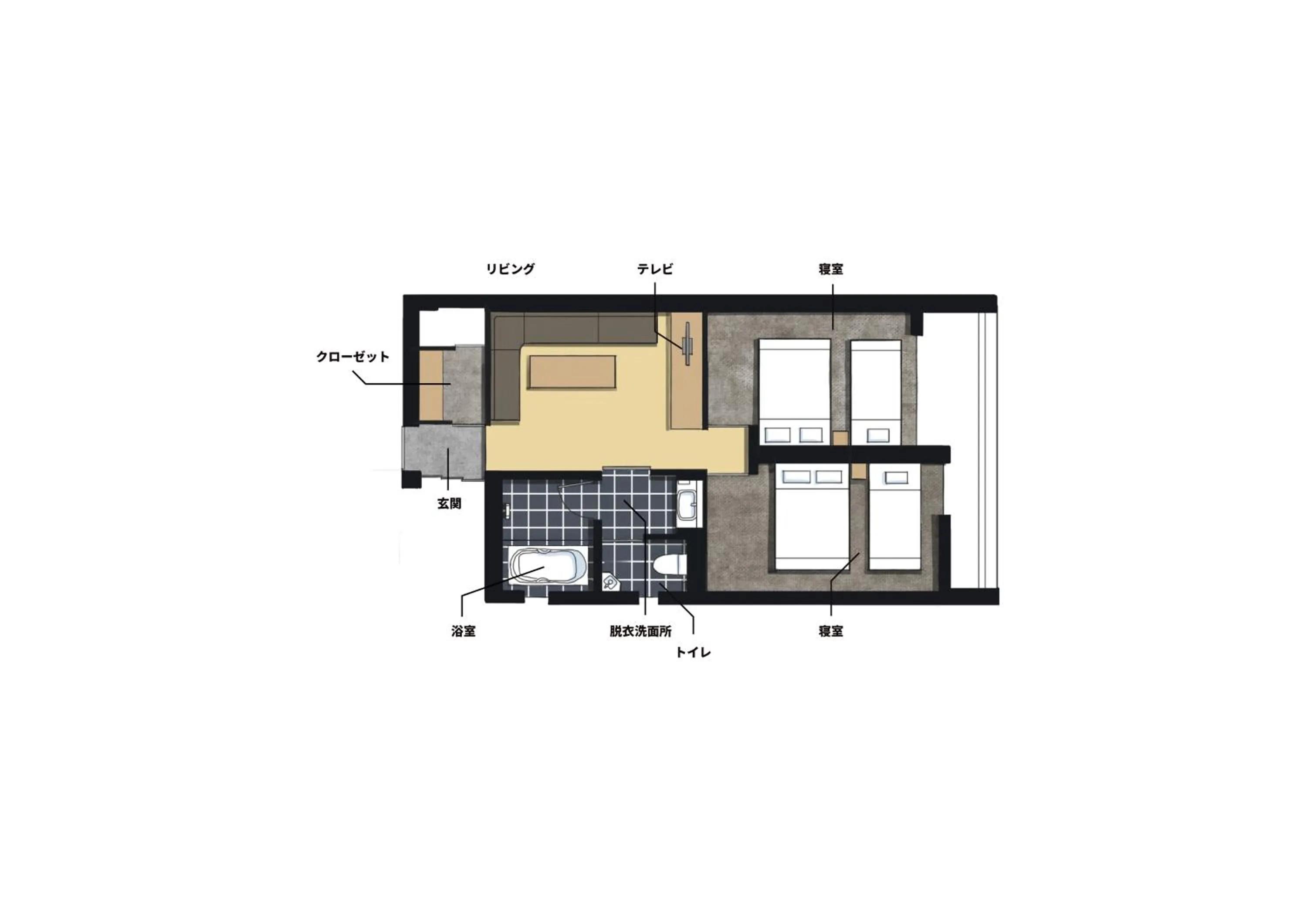 Floor plan in MATERIAL Fuchomae