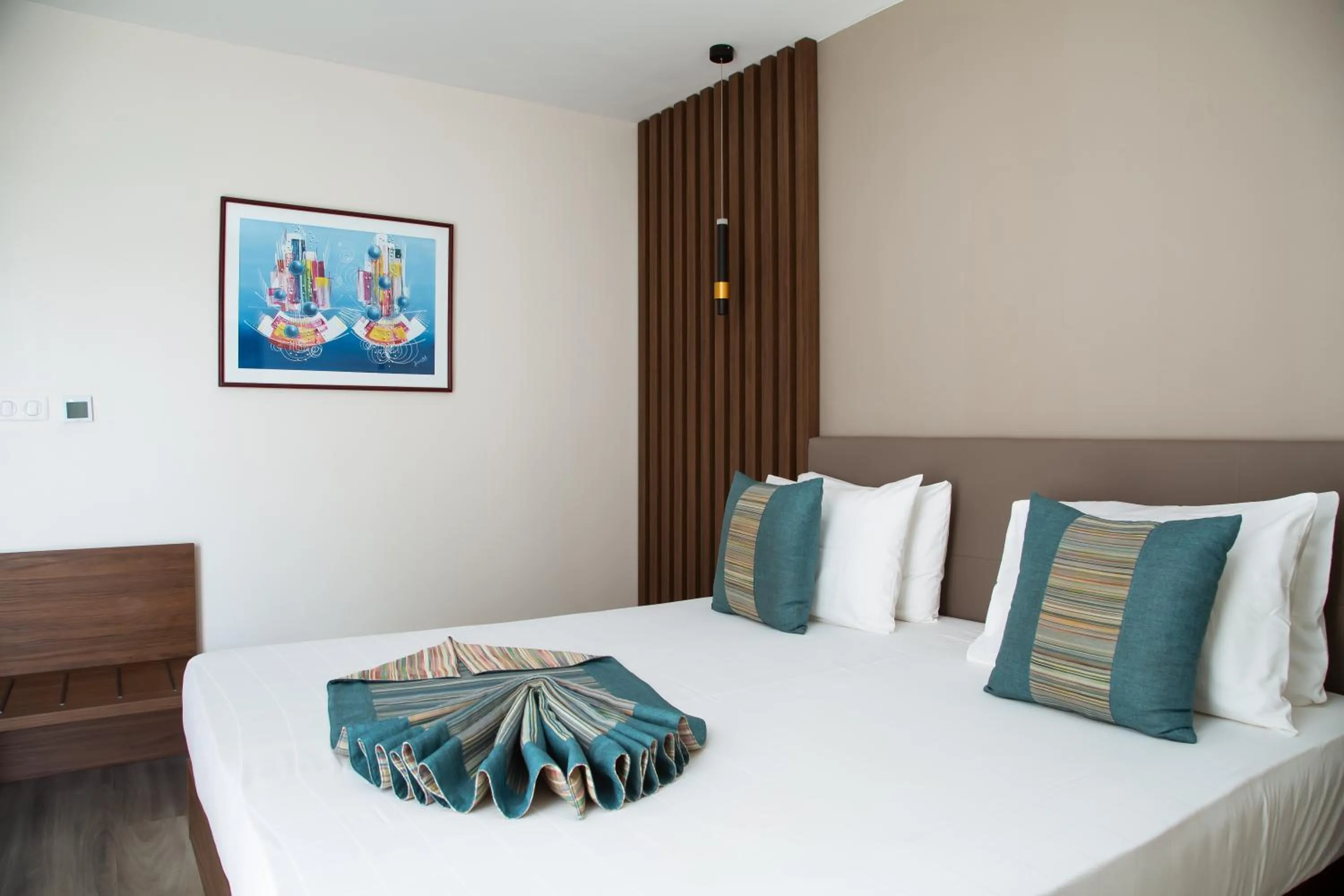 Bed in Le Ndiambour Hôtel et Résidence