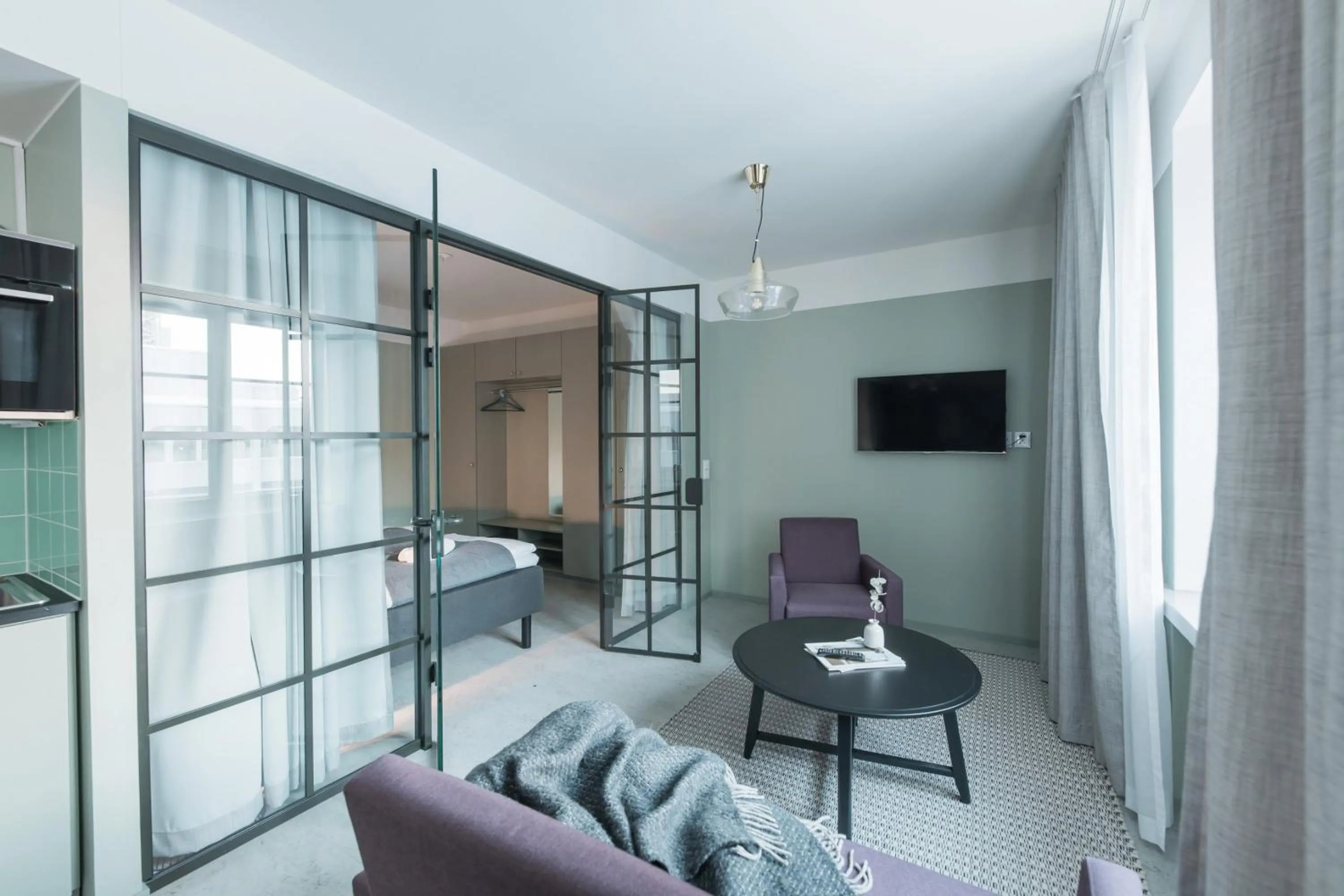 Photo of the whole room, Bed in Forenom Aparthotel Jyväskylä