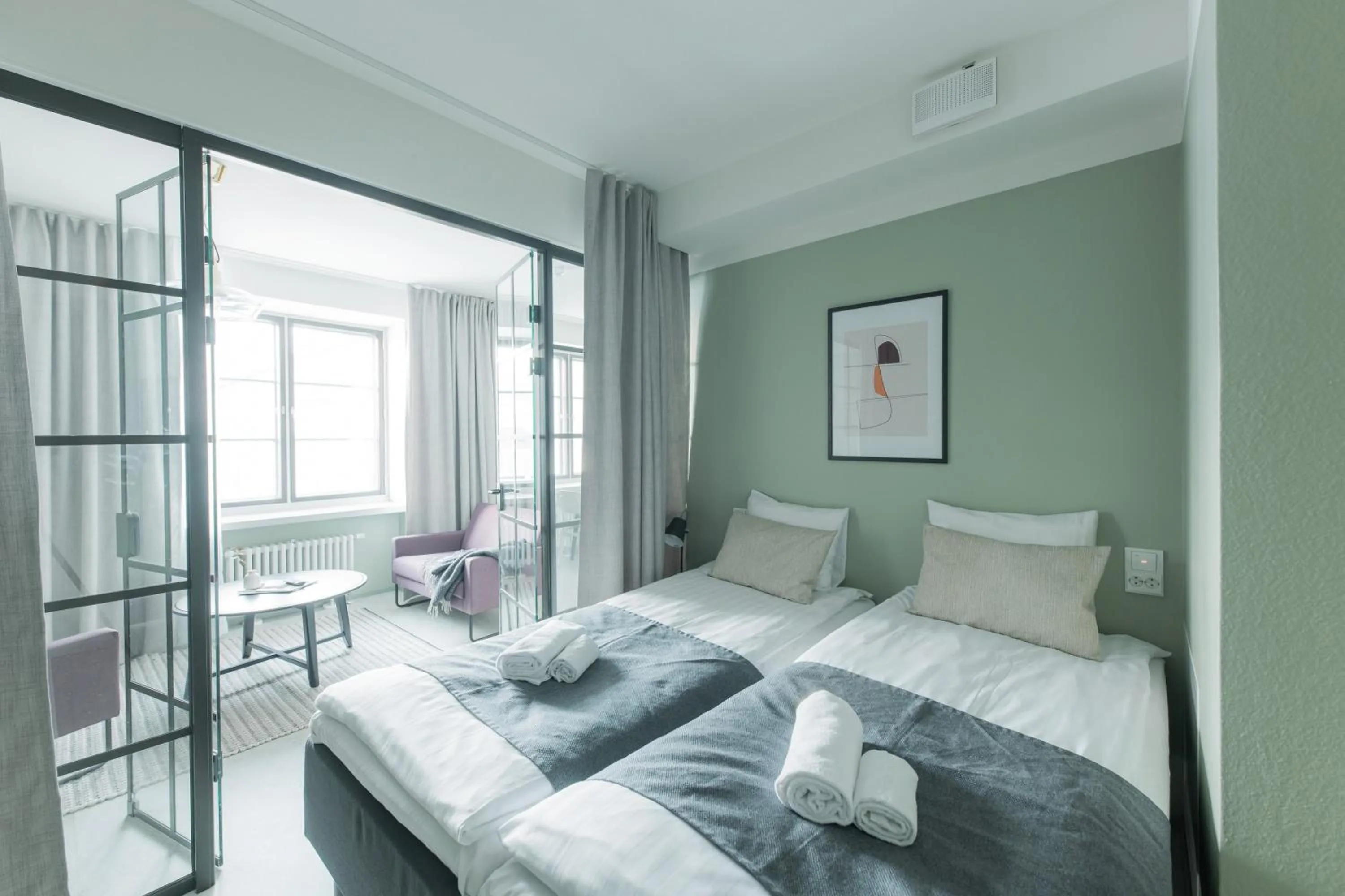 Photo of the whole room, Bed in Forenom Aparthotel Jyväskylä