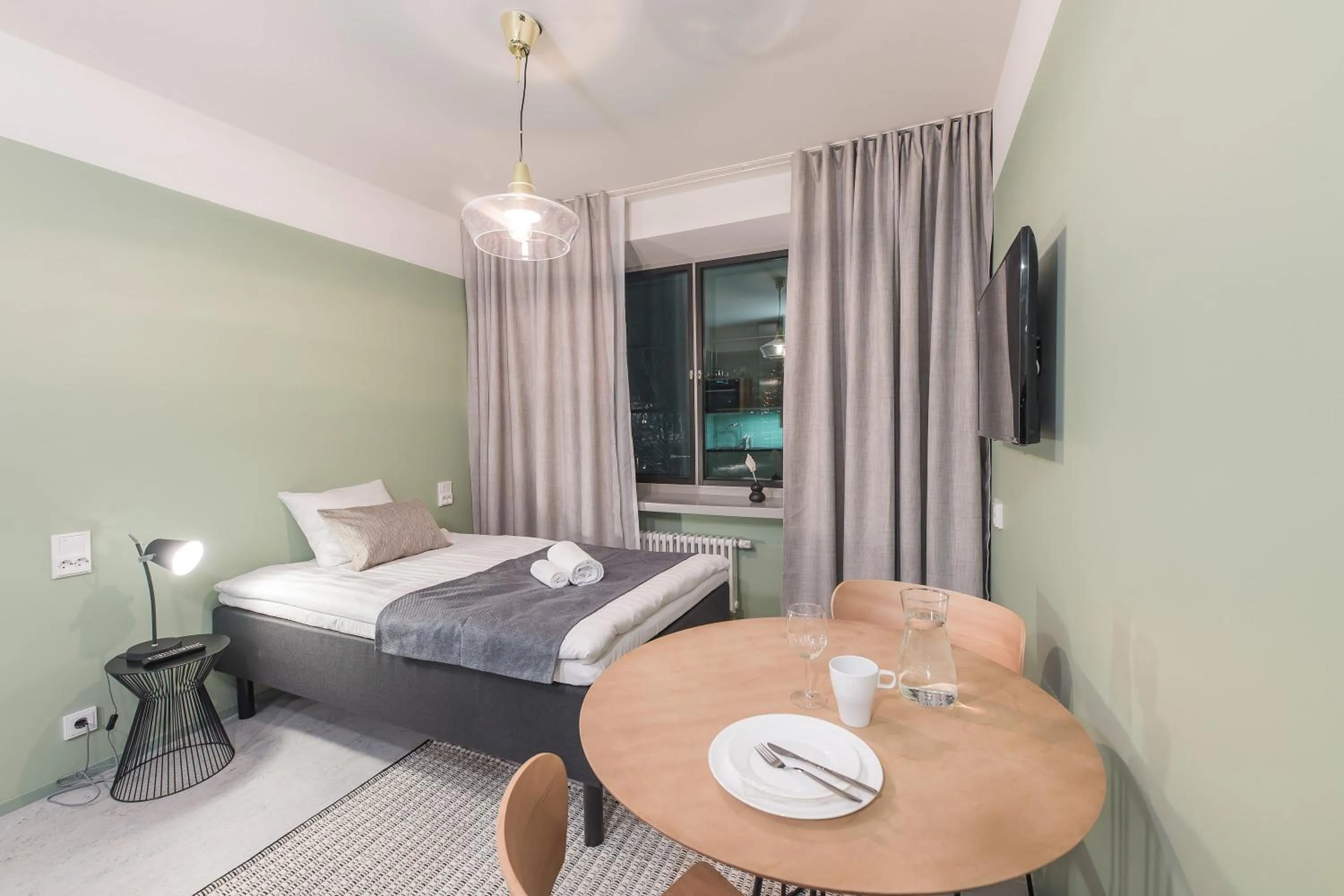 Bedroom, Bed in Forenom Aparthotel Jyväskylä