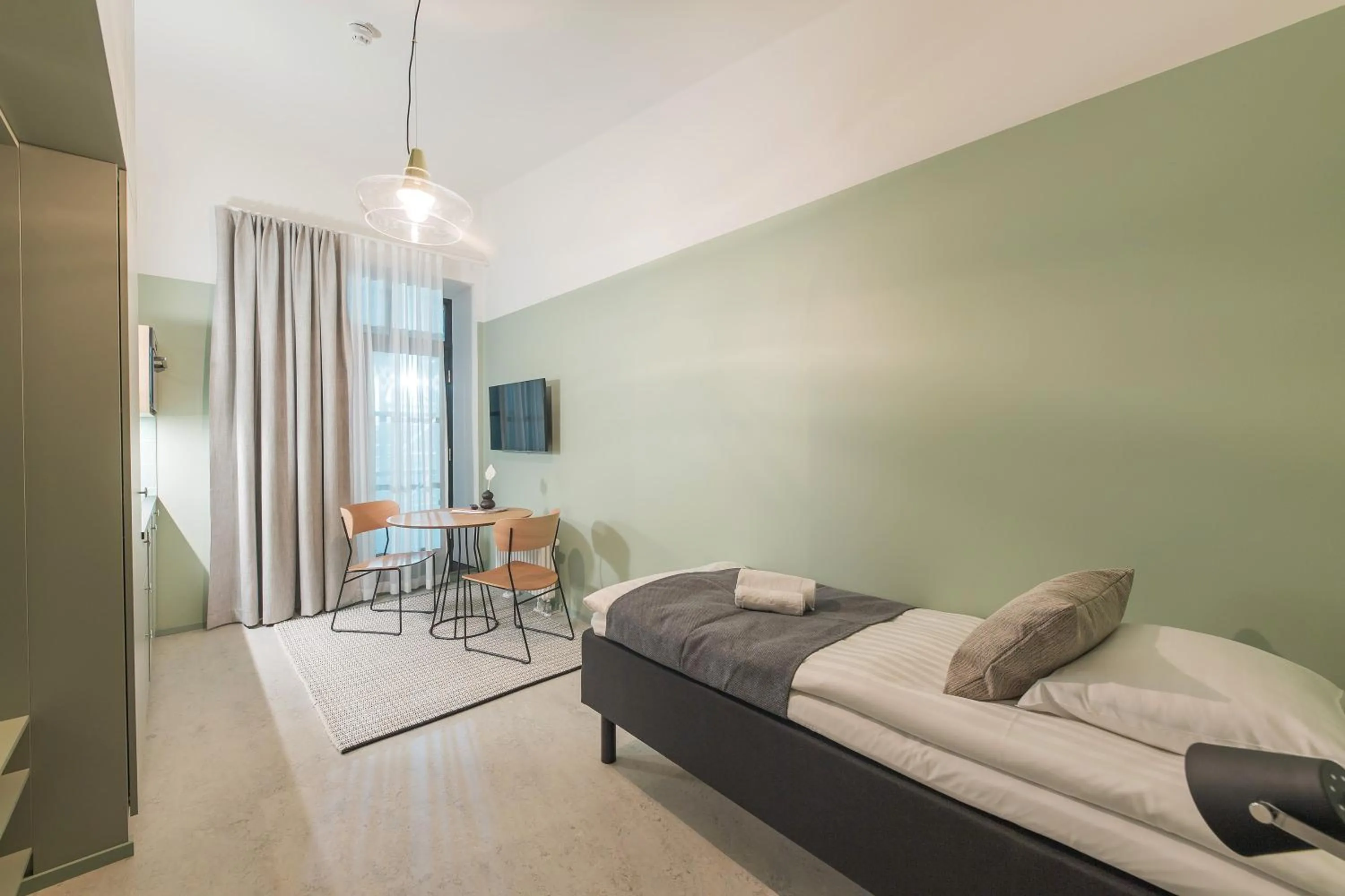 Photo of the whole room, Bed in Forenom Aparthotel Jyväskylä