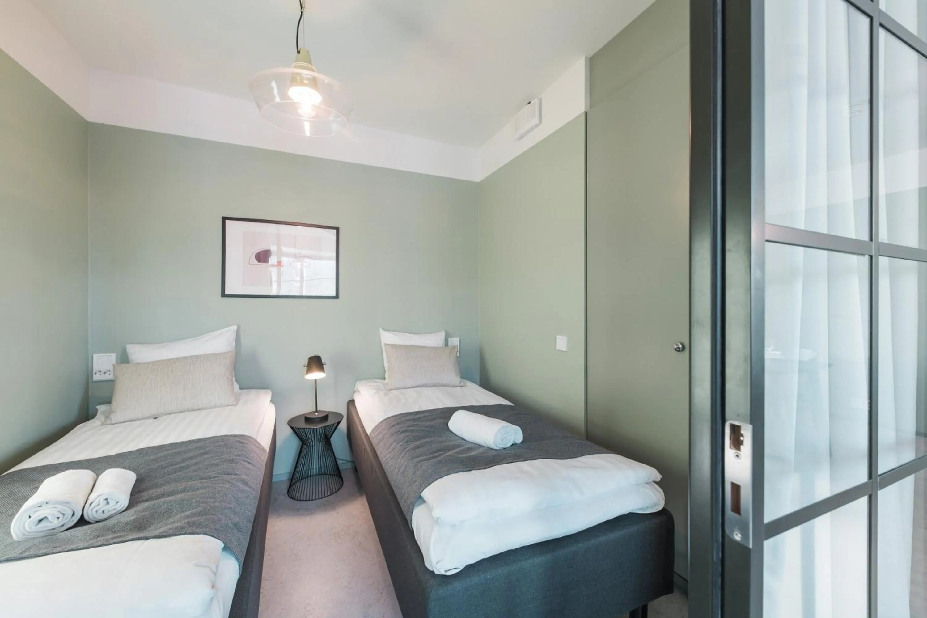 Photo of the whole room, Bed in Forenom Aparthotel Jyväskylä