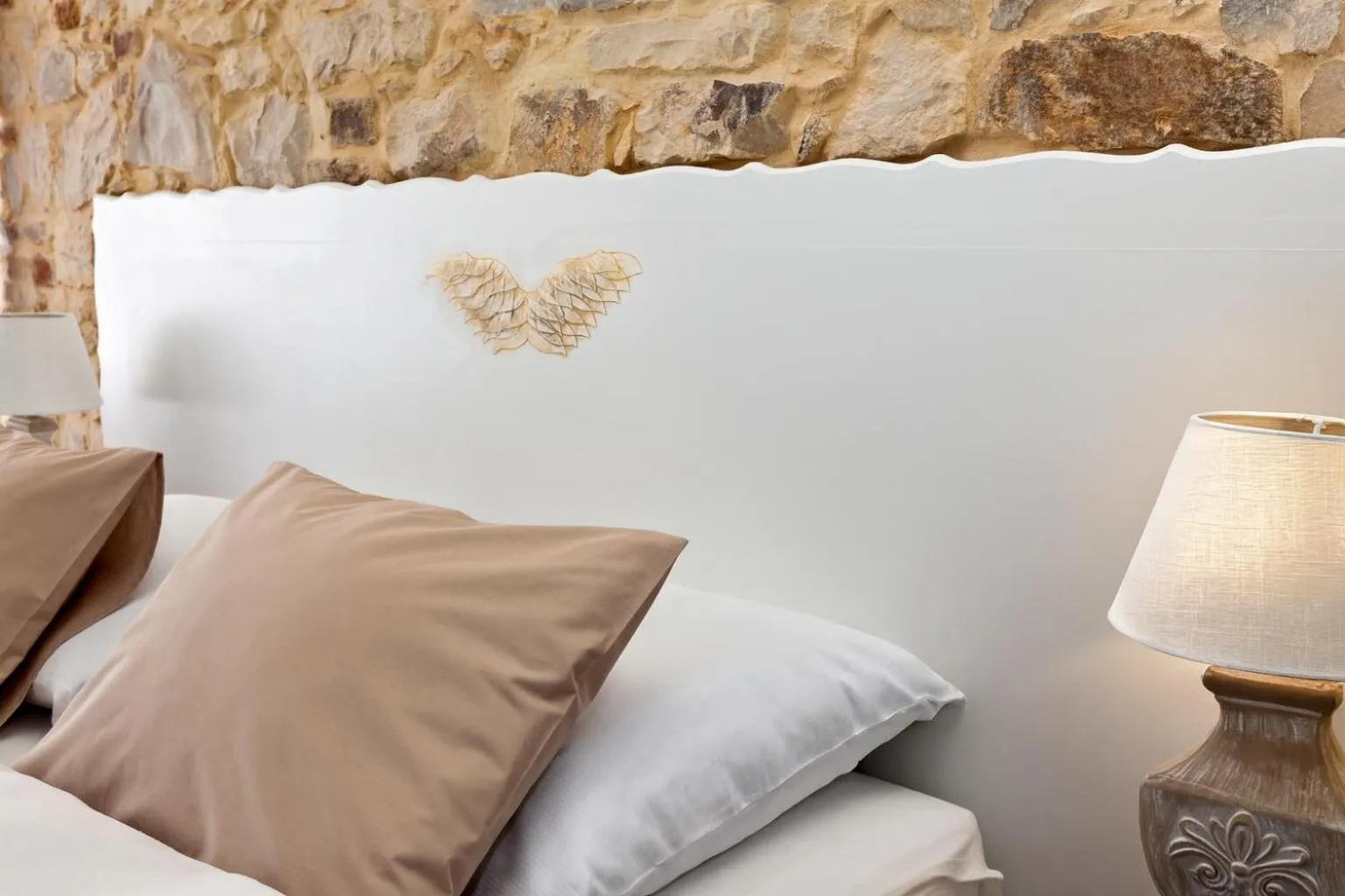 Decorative detail, Bed in Cathedral Prague Apartments