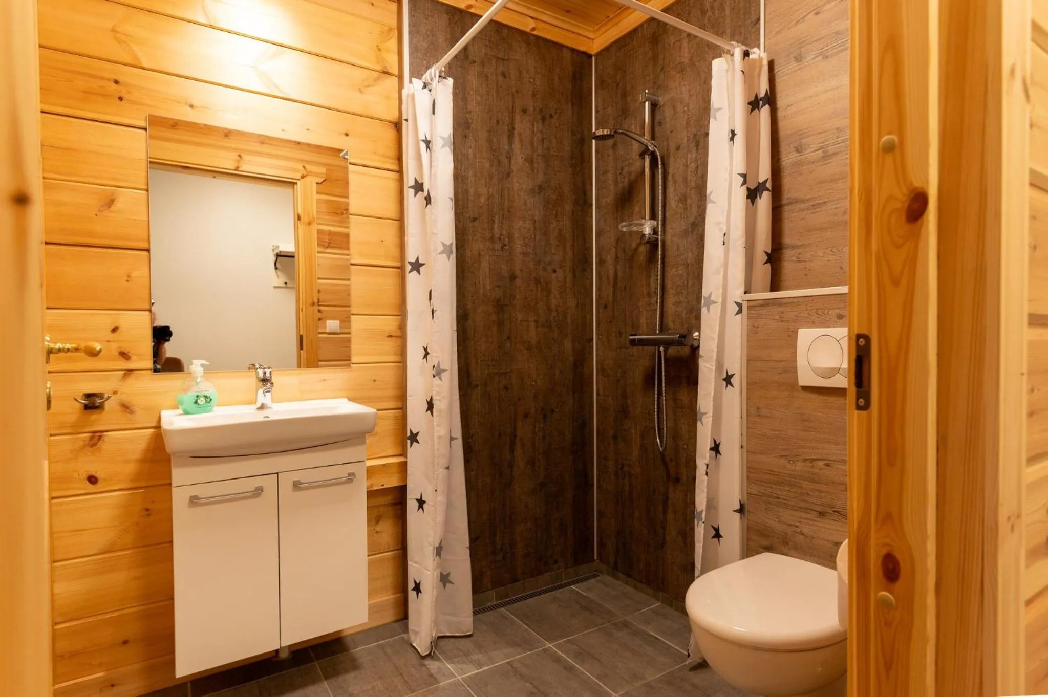 Bathroom in Gladheimar Guesthouse