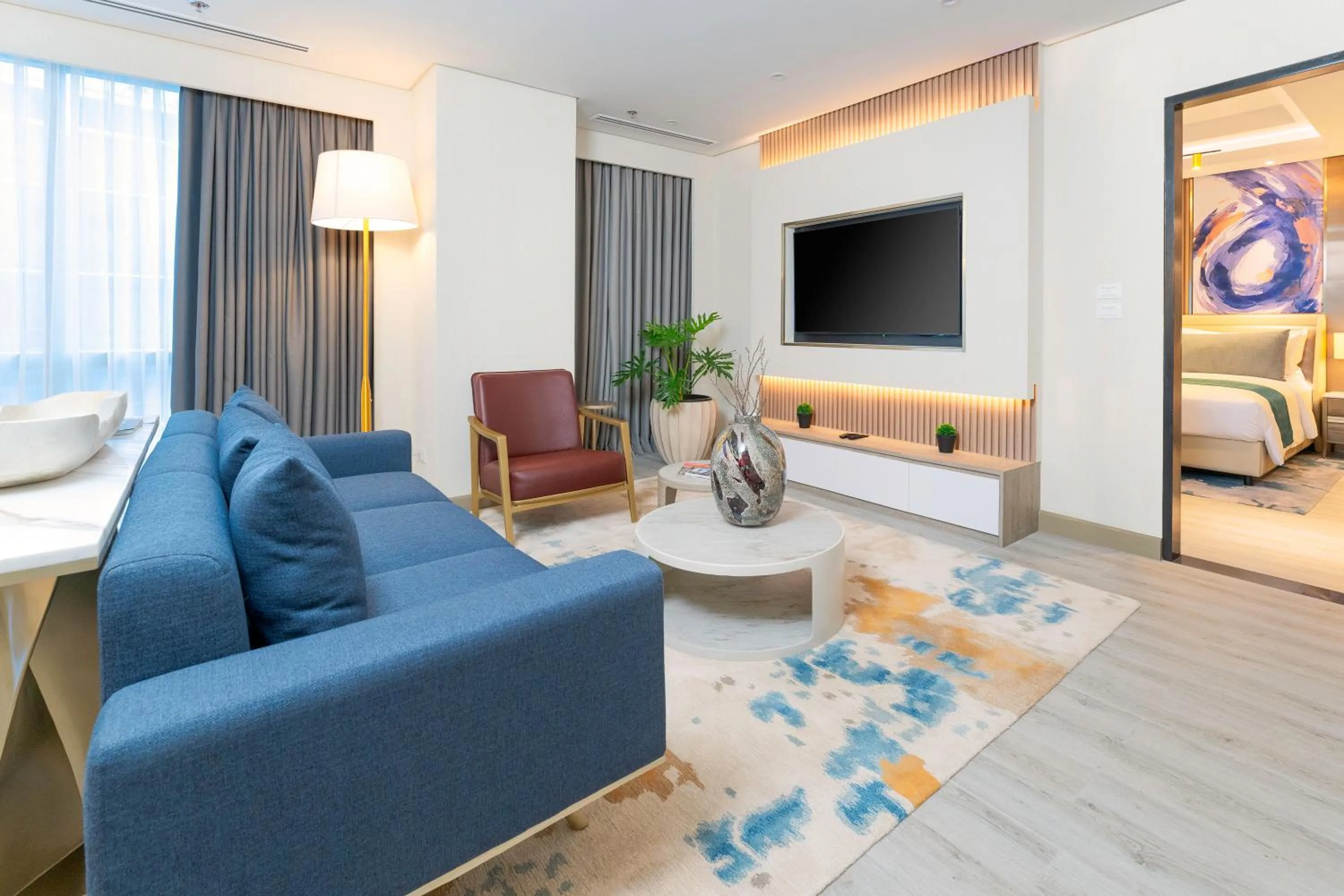 Living room in Savoy Hotel Mactan Cebu near Newtown Beach