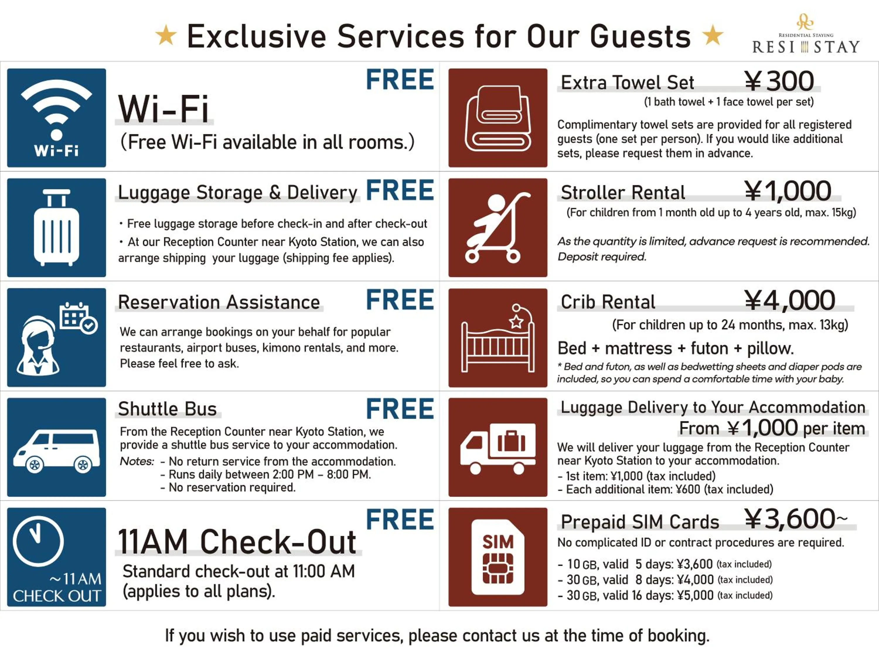 Text overlay in RESI STAY Nishijin