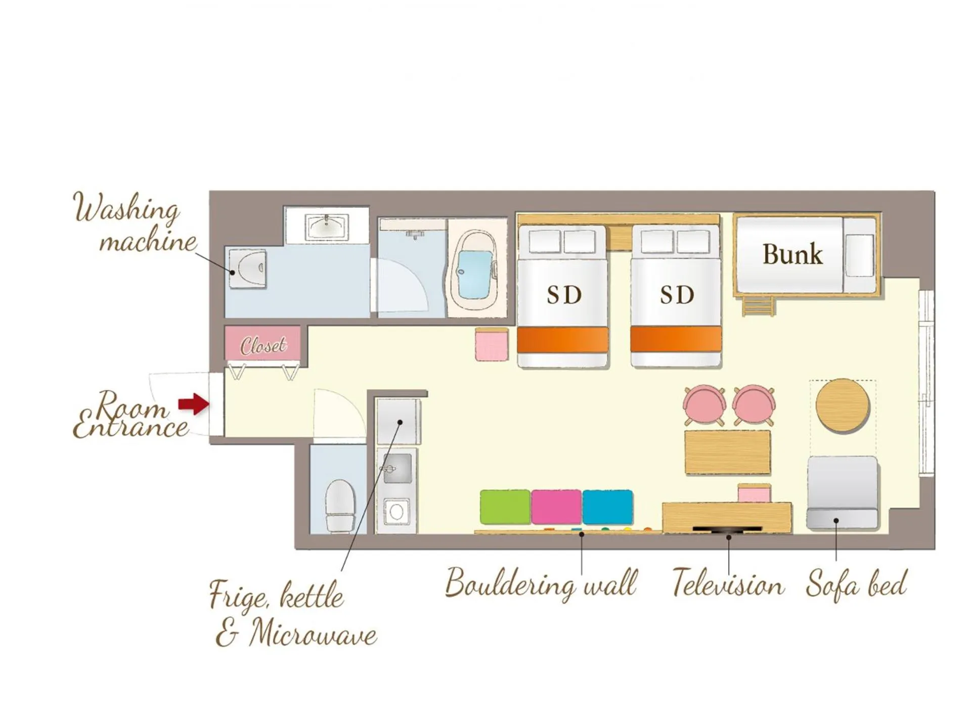 Floor plan in RESI STAY Nishijin