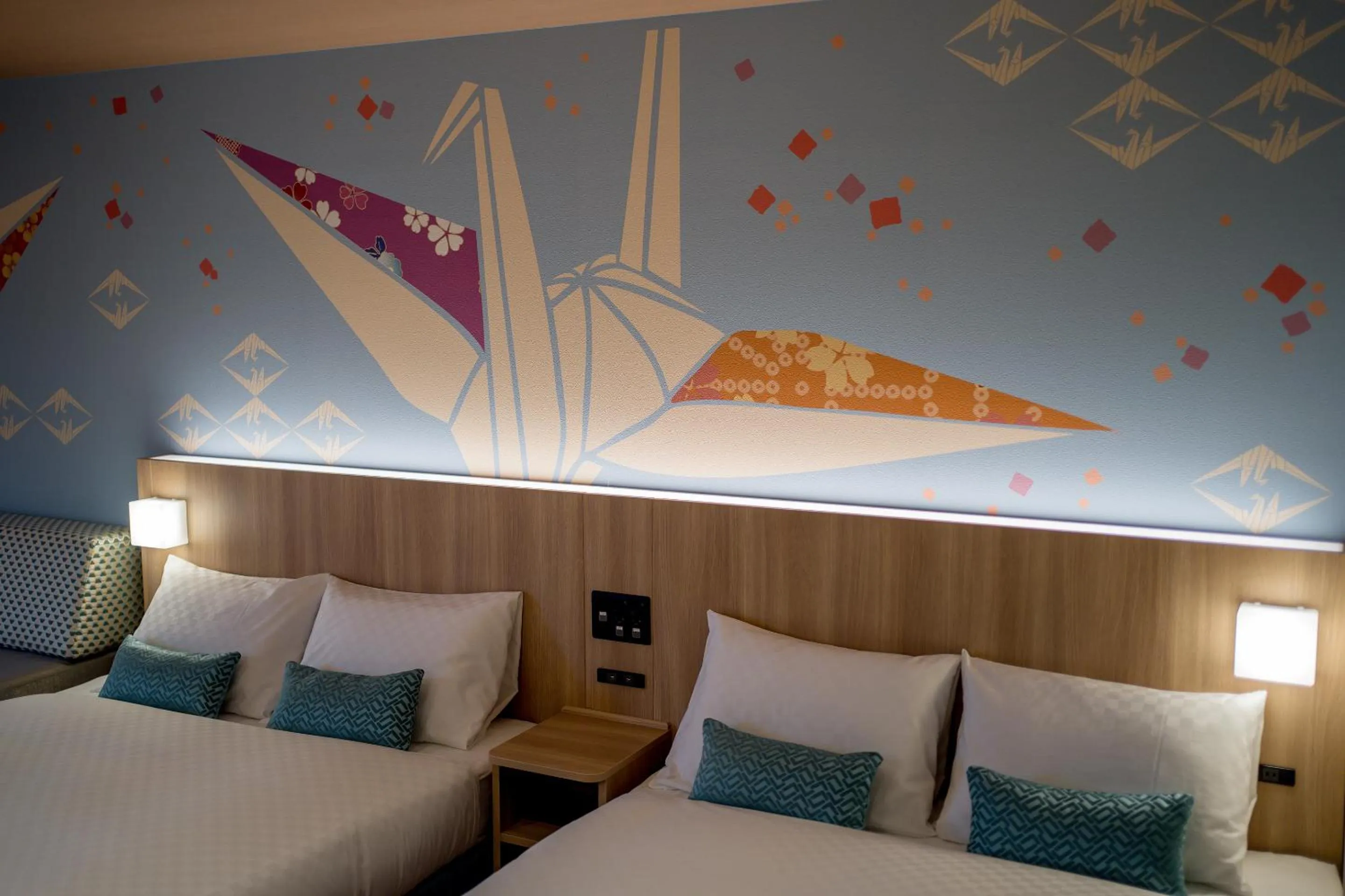 Decorative detail, Bed in RESI STAY Nishijin