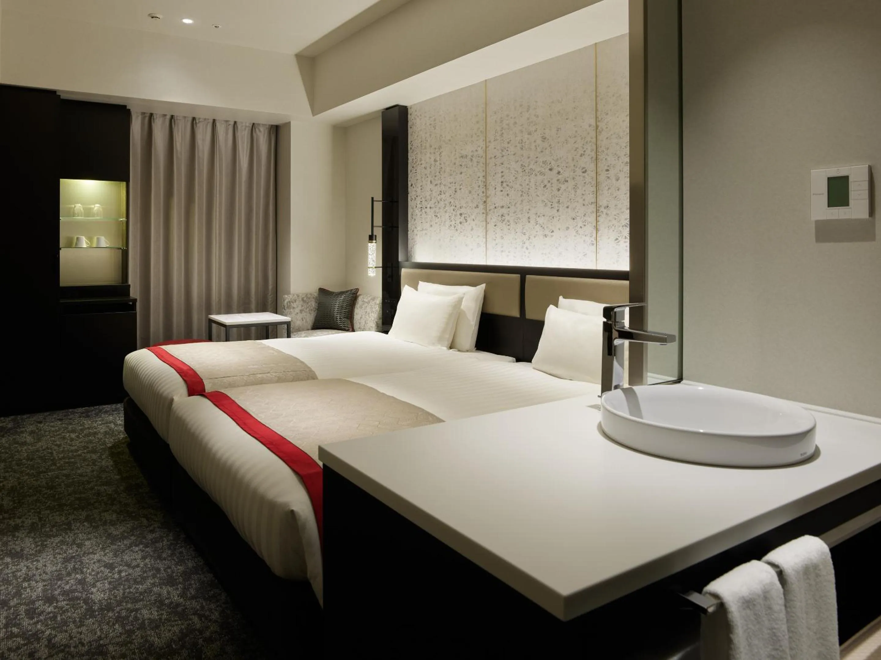 Photo of the whole room, Bed in Mitsui Garden Hotel Fukuoka Nakasu