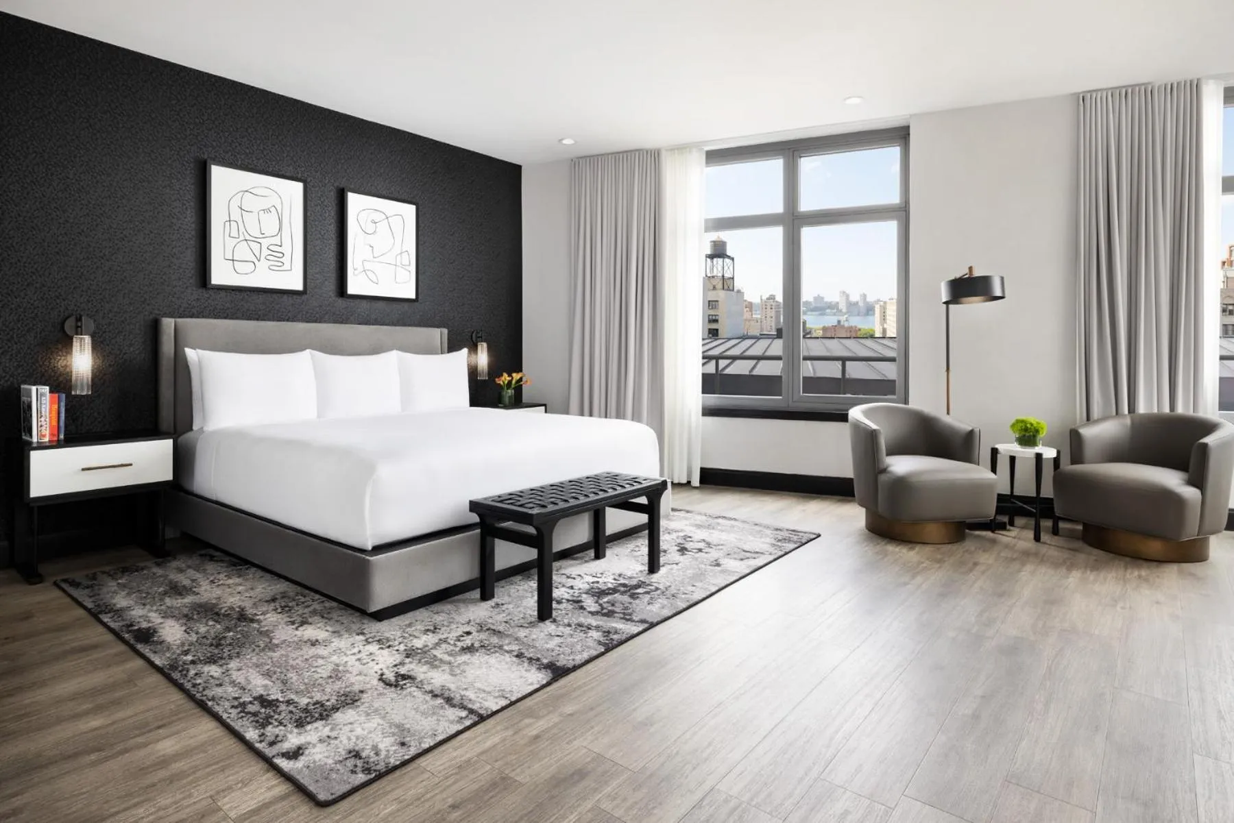 Bed in Arthouse Hotel