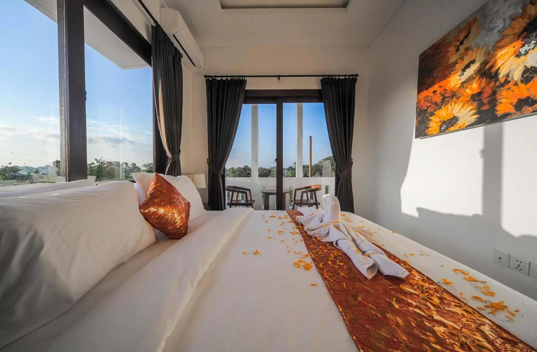 Bed in Villa Rindik Sanur