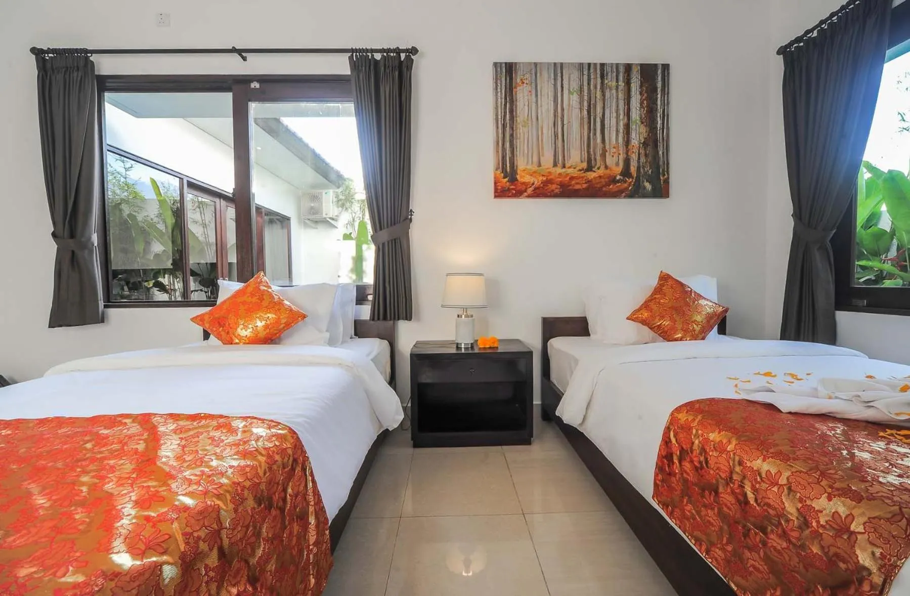 Bed in Villa Rindik Sanur