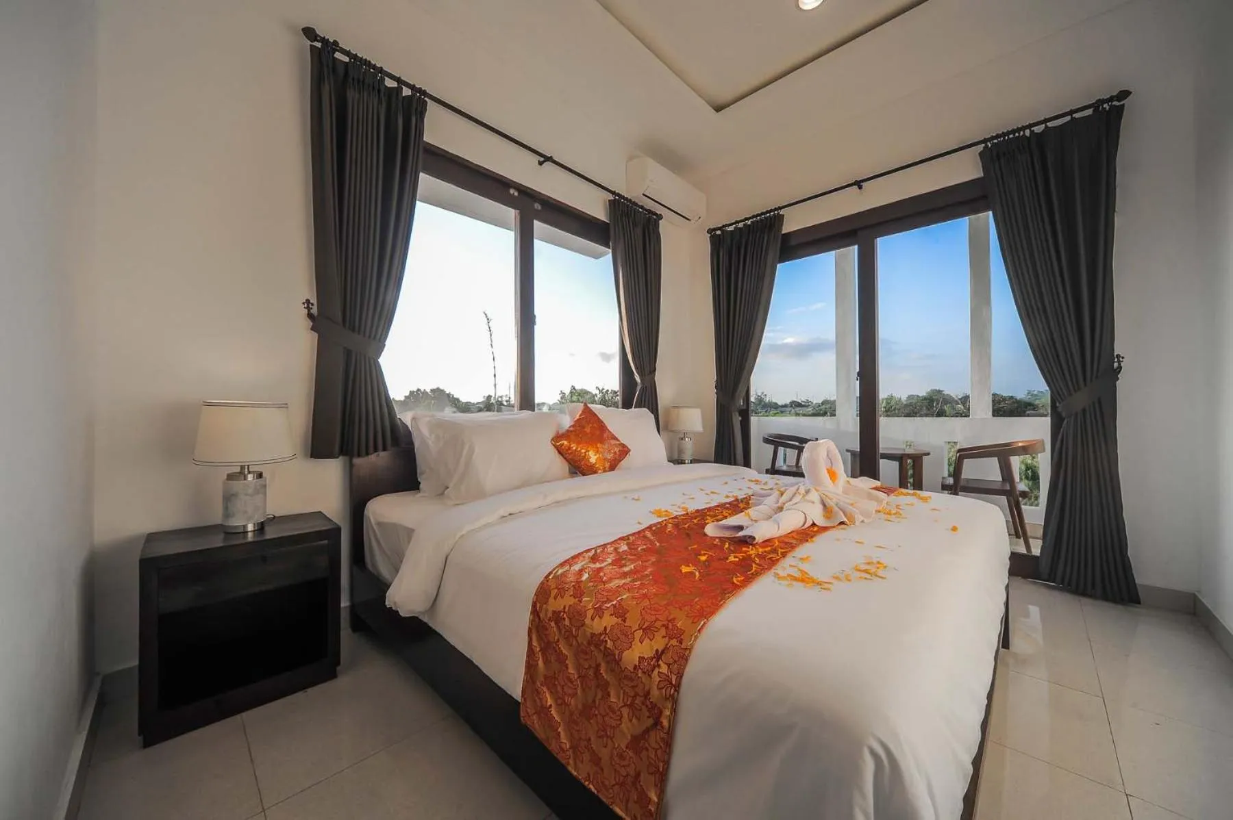 Bed in Villa Rindik Sanur