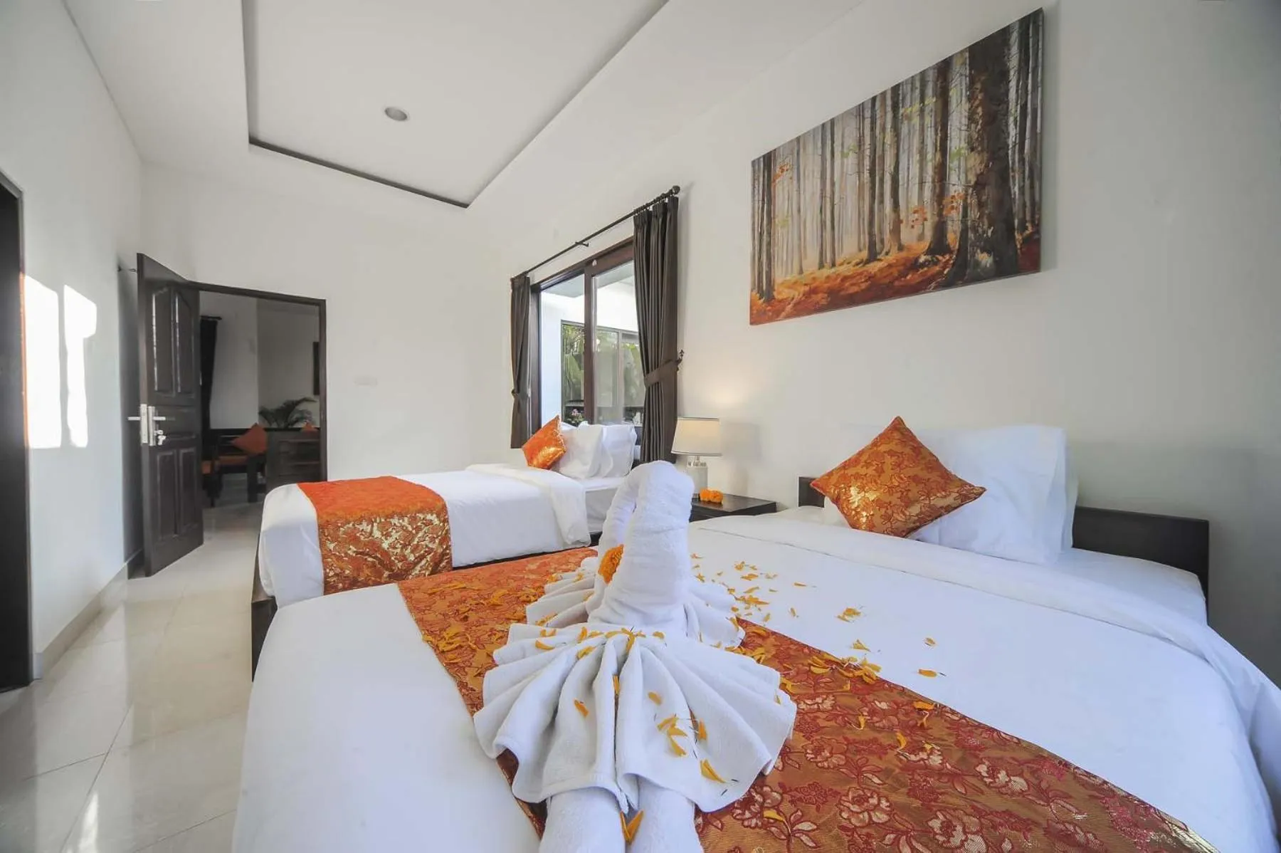 Bed in Villa Rindik Sanur