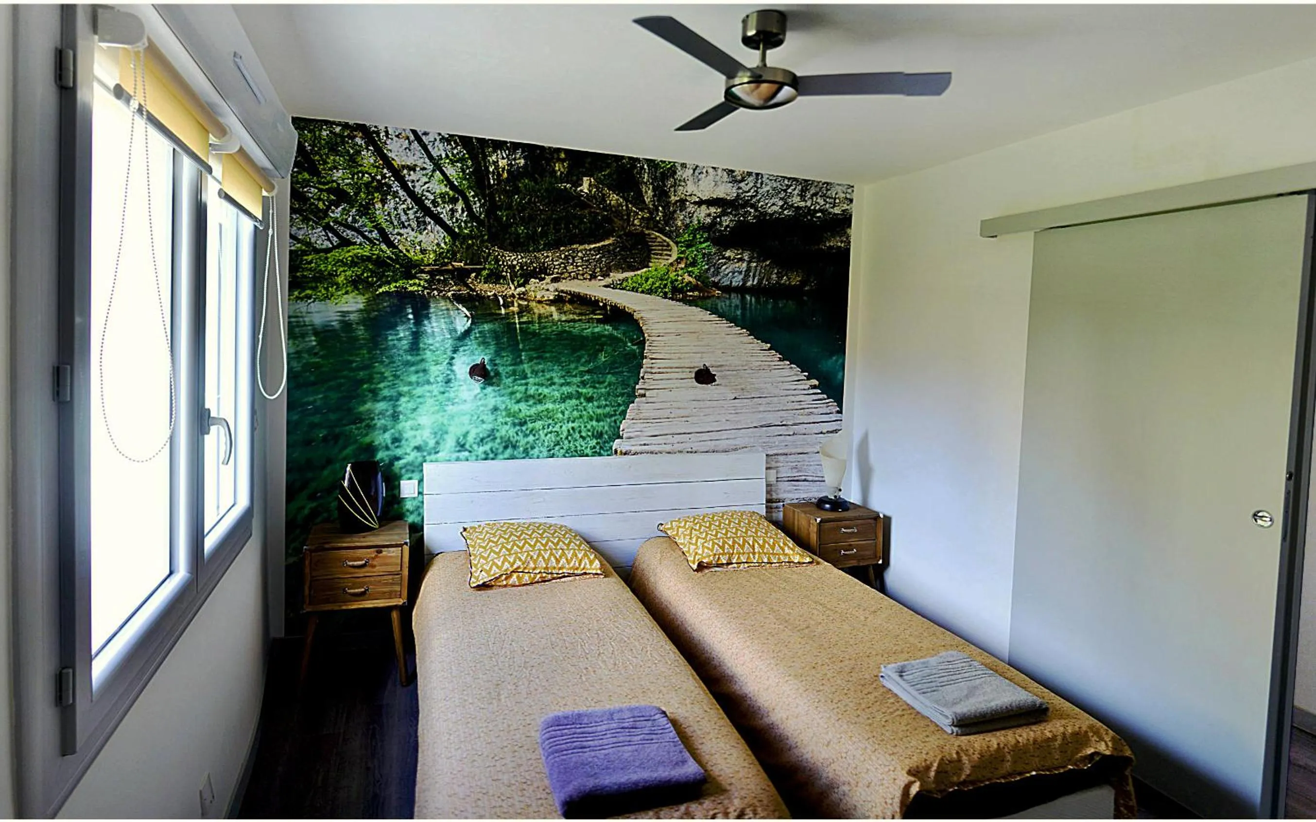 Bed in Chambre La Caunette