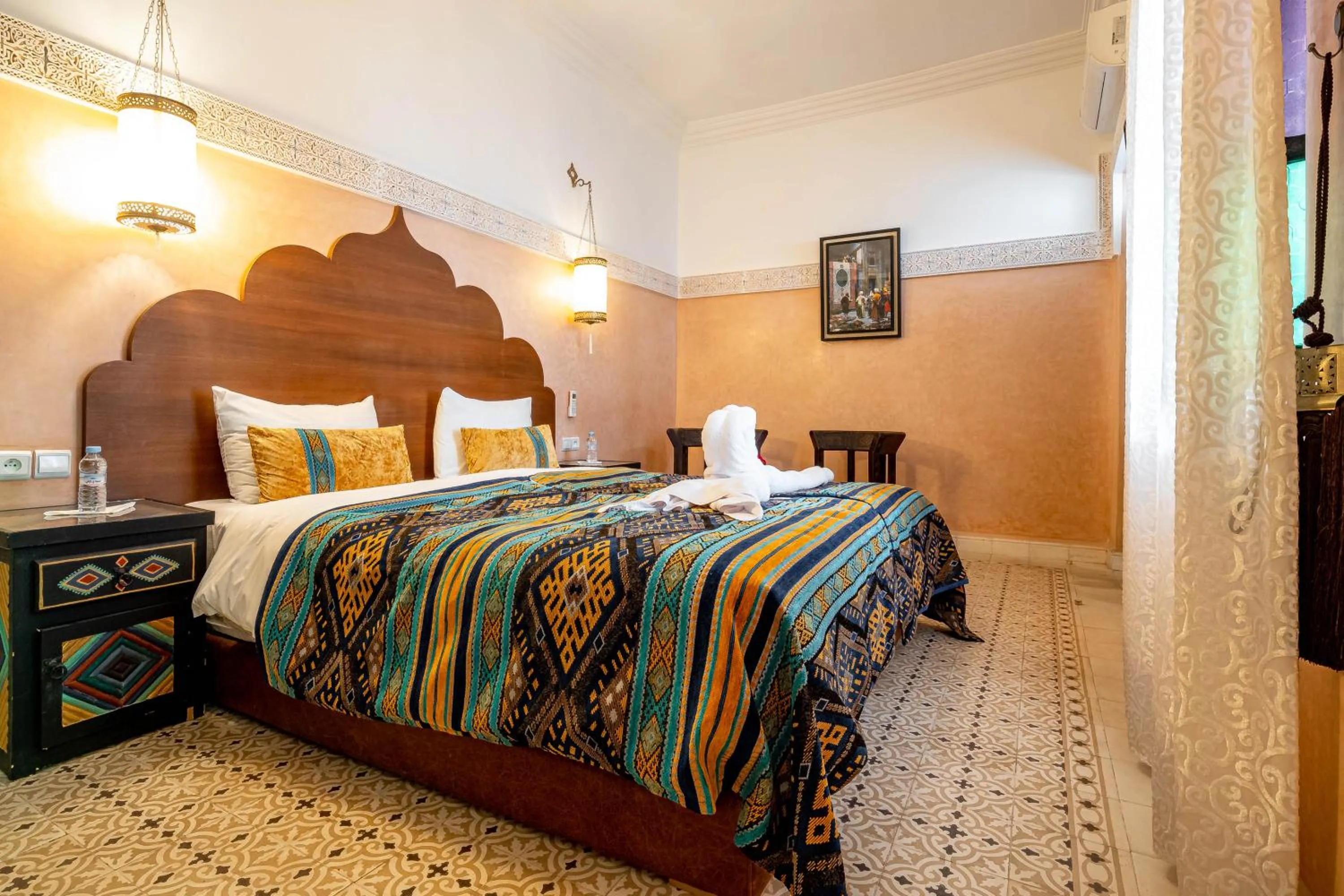 Bed in RIAD LA GAZELLE DU SUD