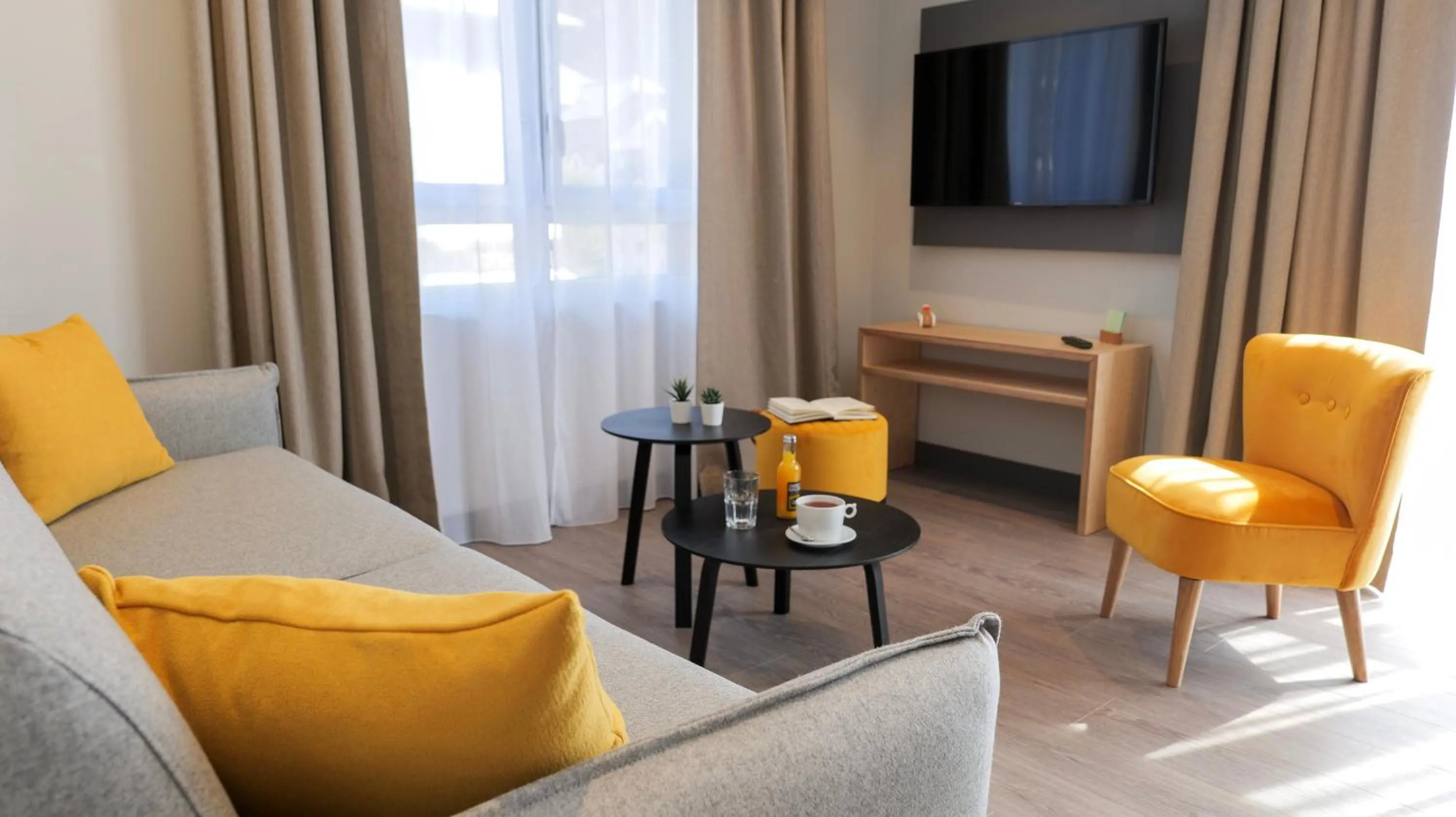 TV and multimedia in Plan B Hotel - Living Chamonix