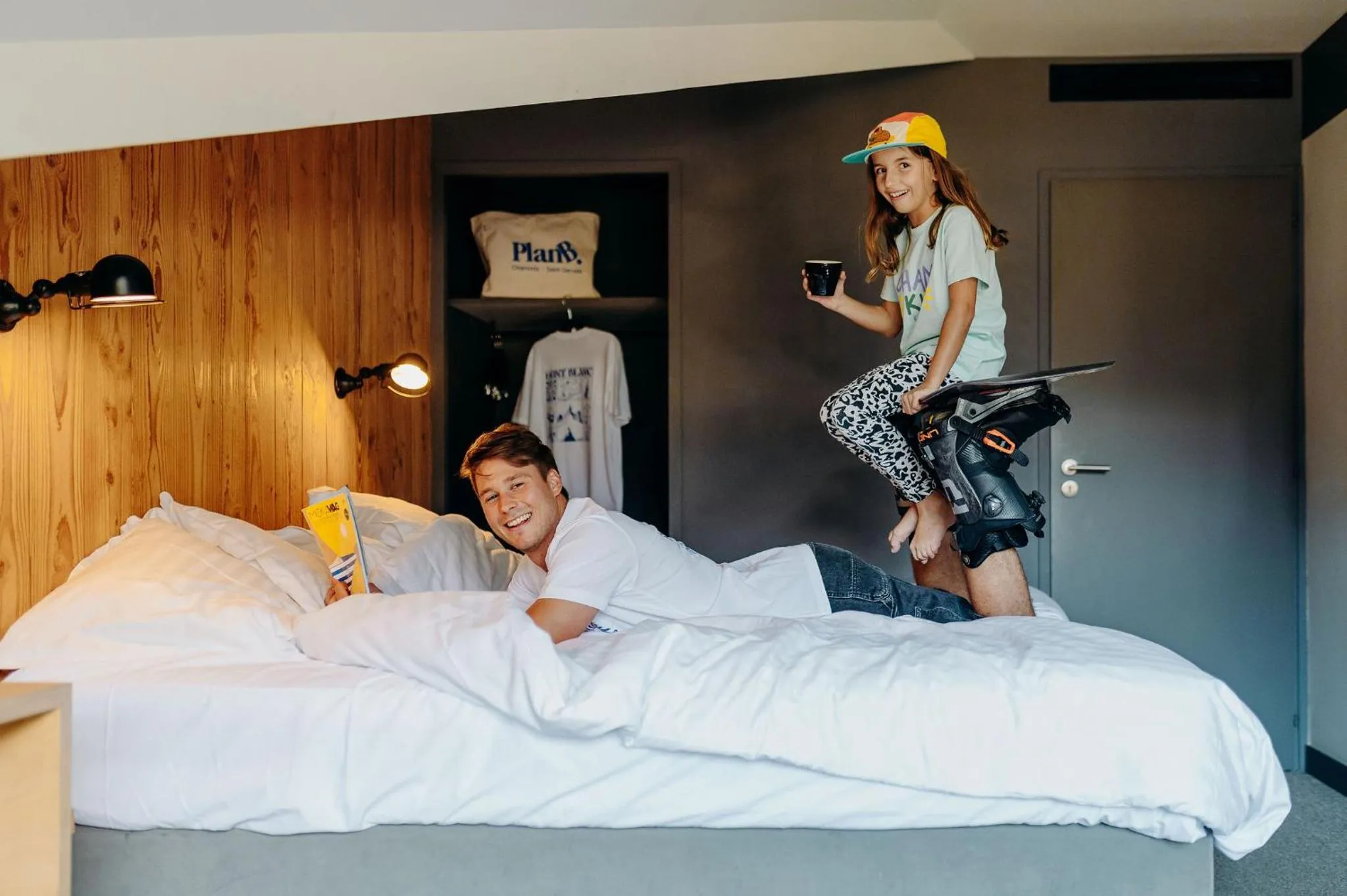 Bed in Plan B Hotel - Living Chamonix