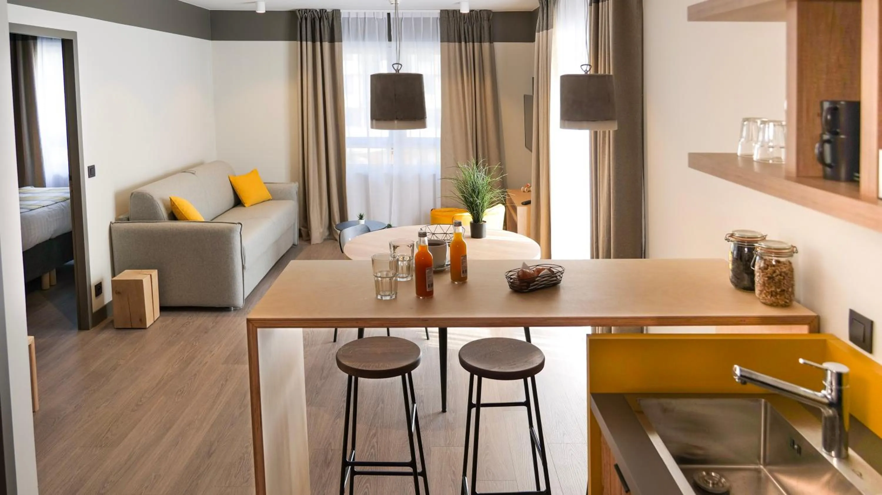 Kitchen or kitchenette in Plan B Hotel - Living Chamonix