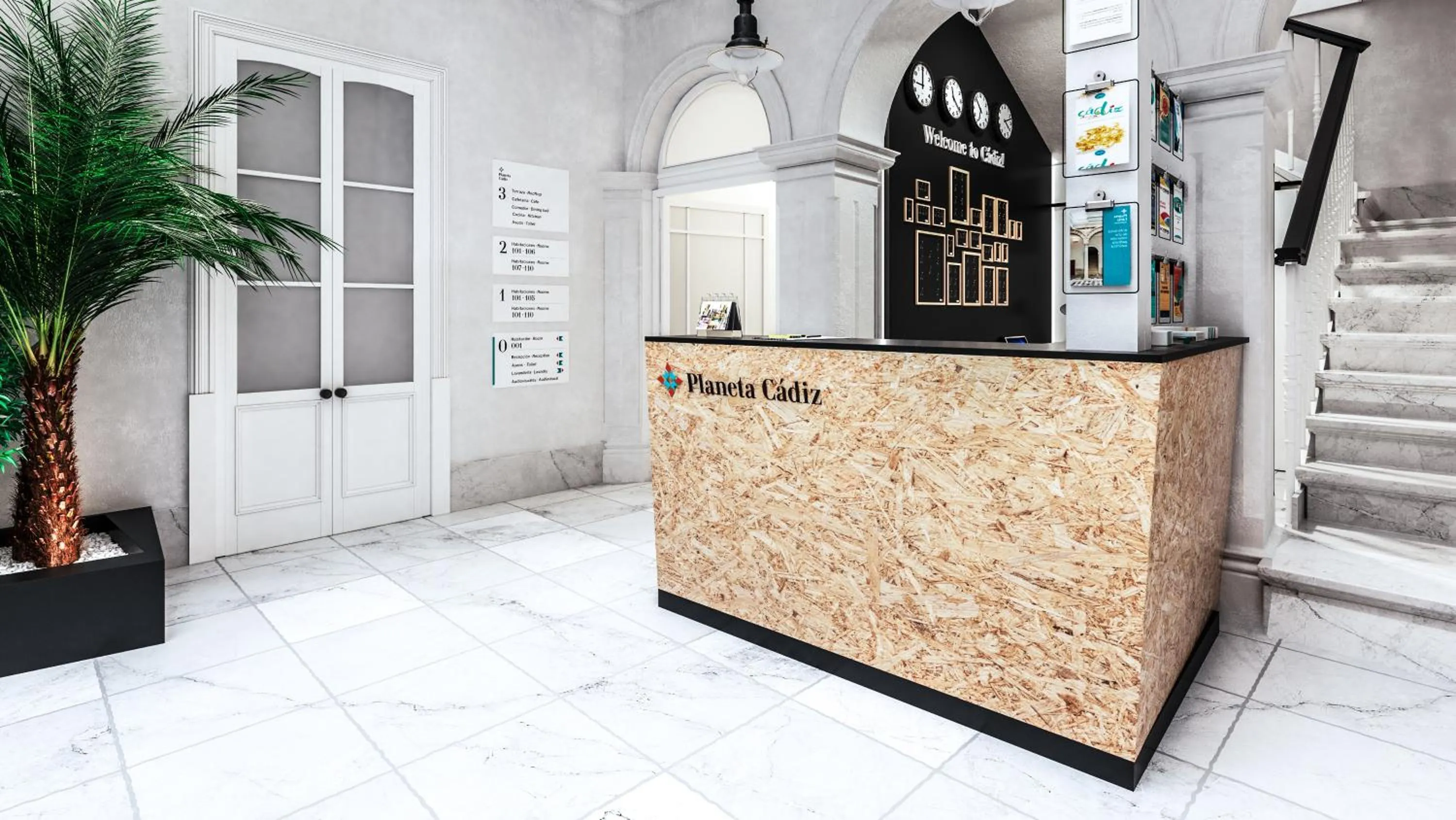 Patio in Planeta Cadiz Hostel