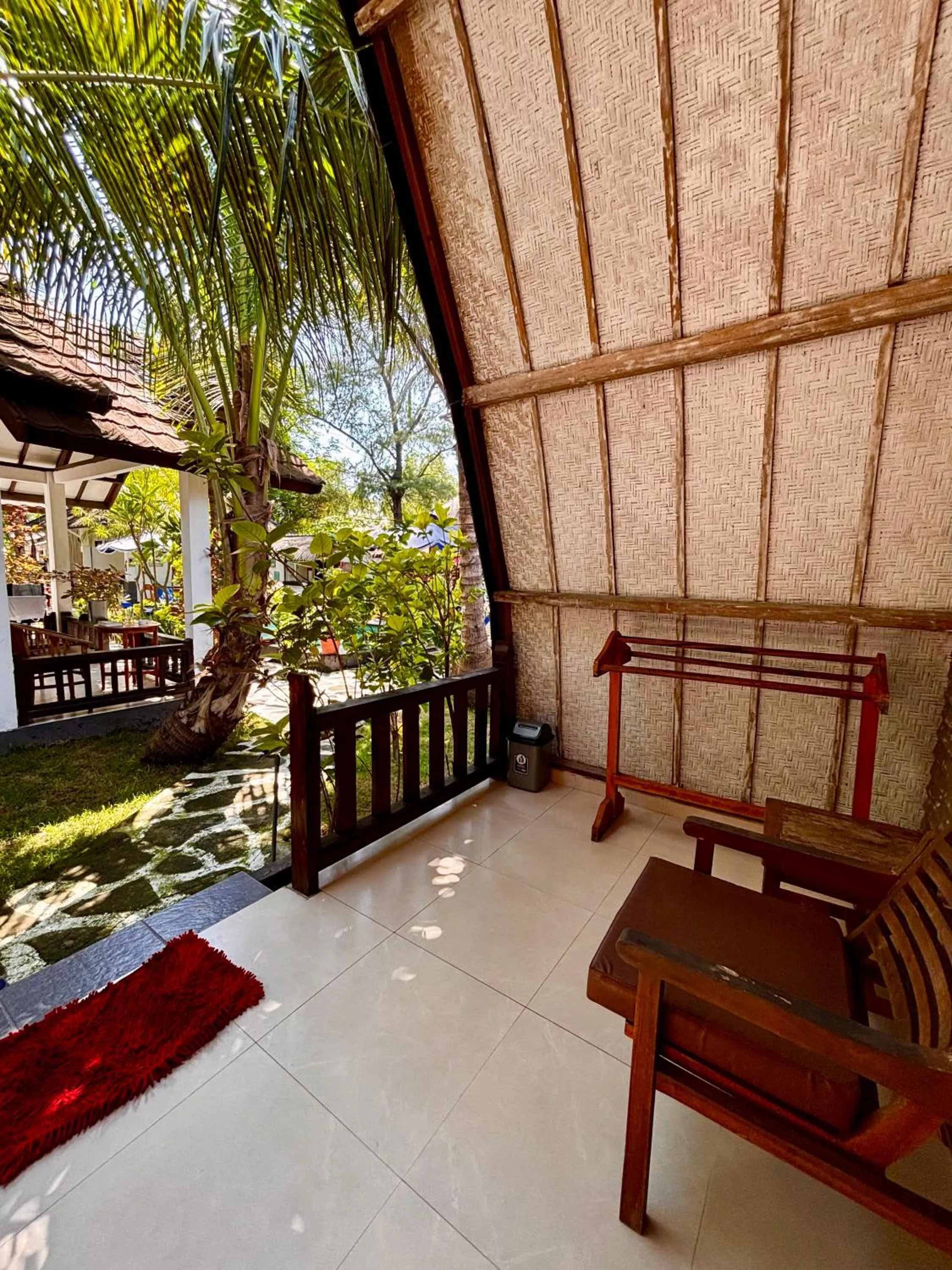 Garden view in Alibaba Bungalows