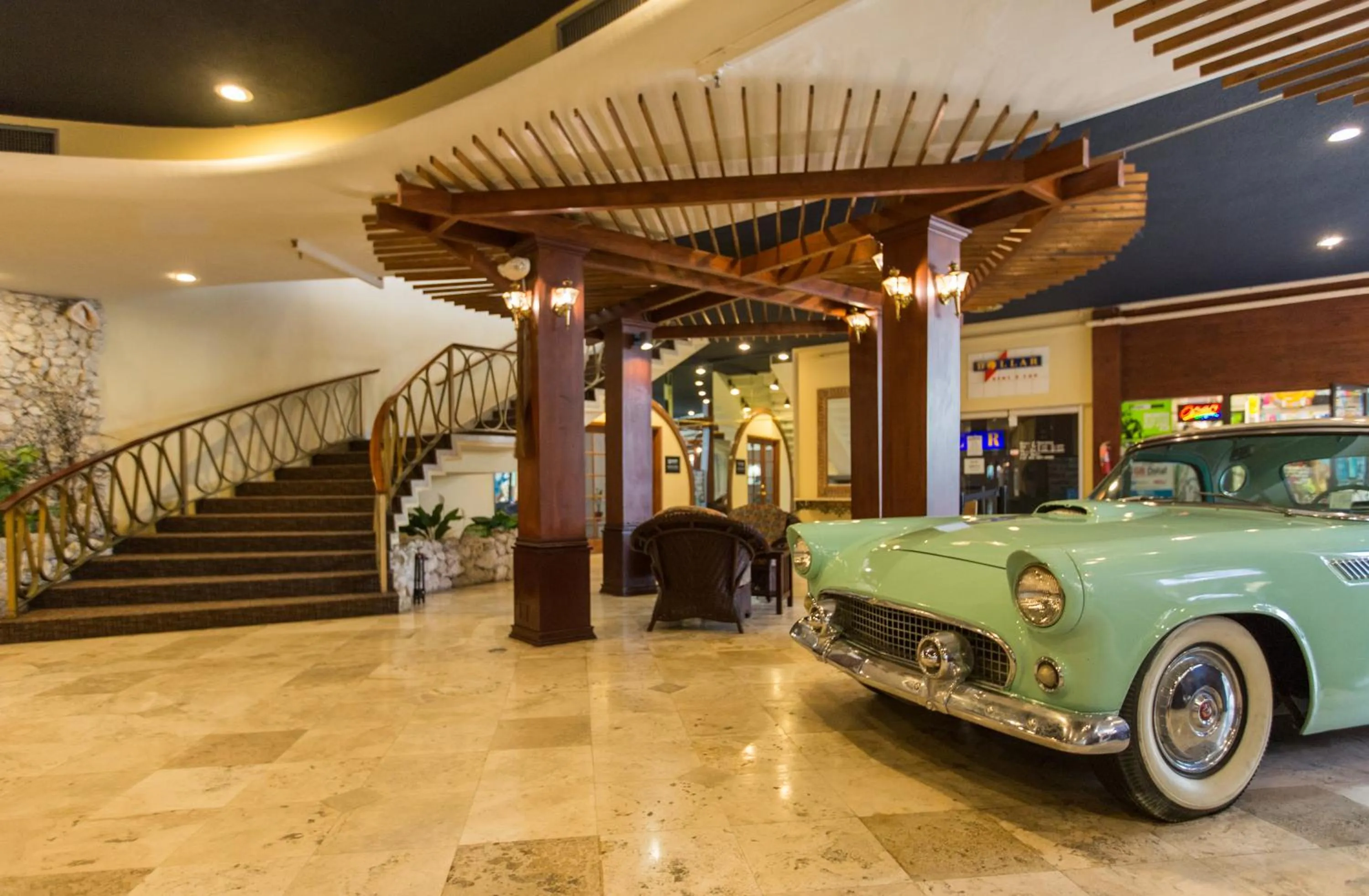 Decorative detail in Thunderbird Beach Hotel