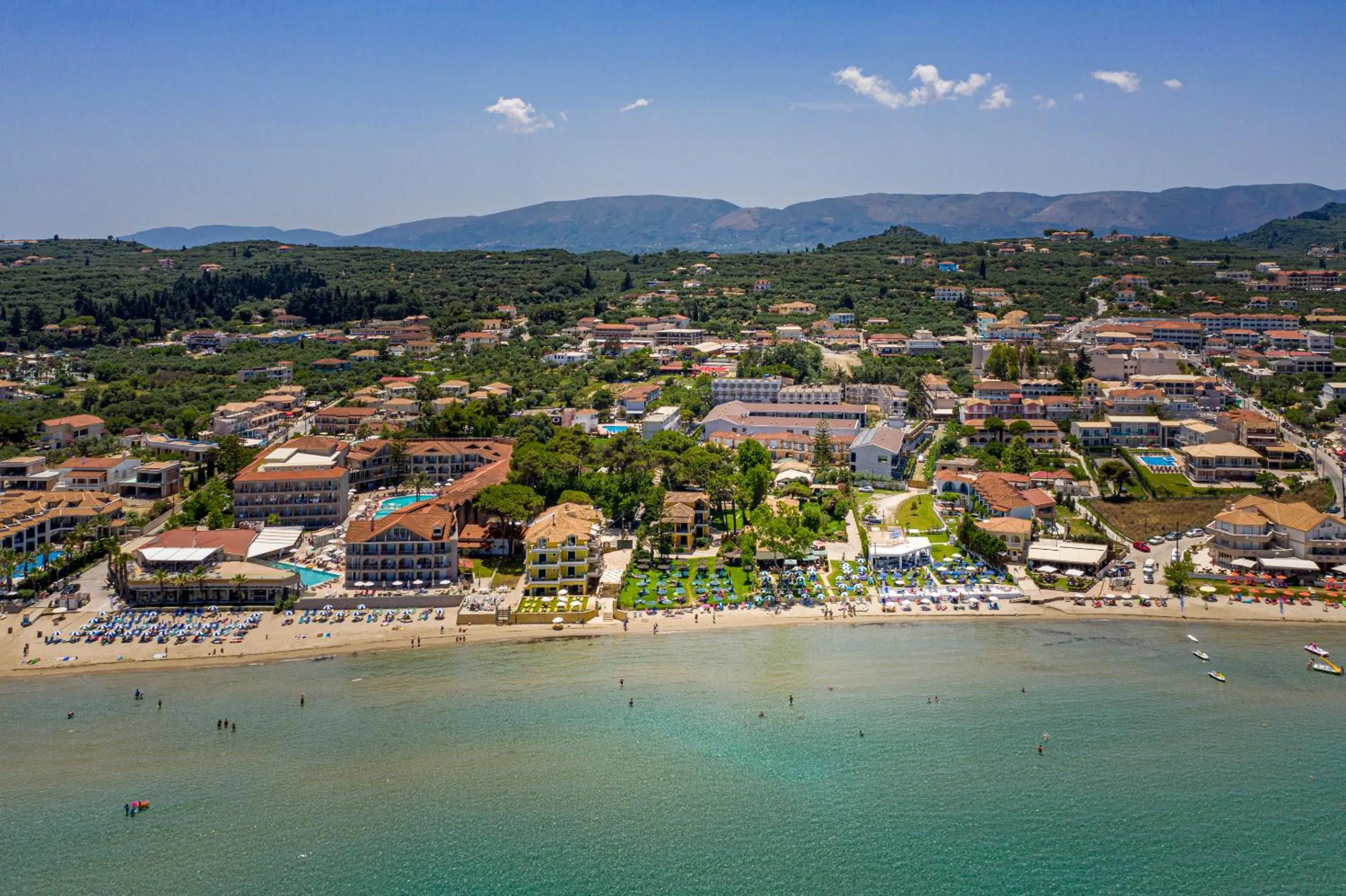 Bird's eye view in Zarkadis Beach Apartments