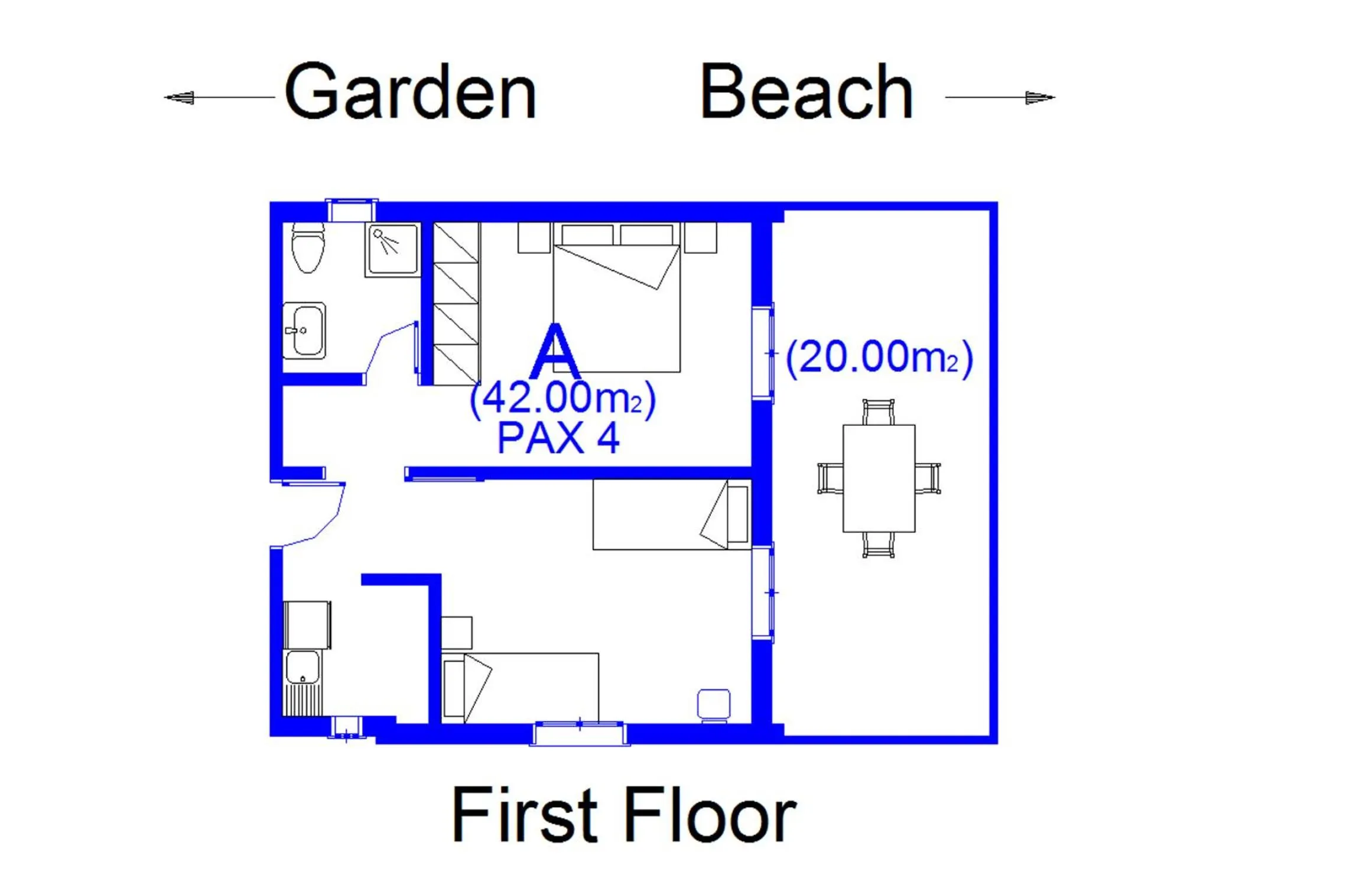 Floor plan in Zarkadis Beach Apartments