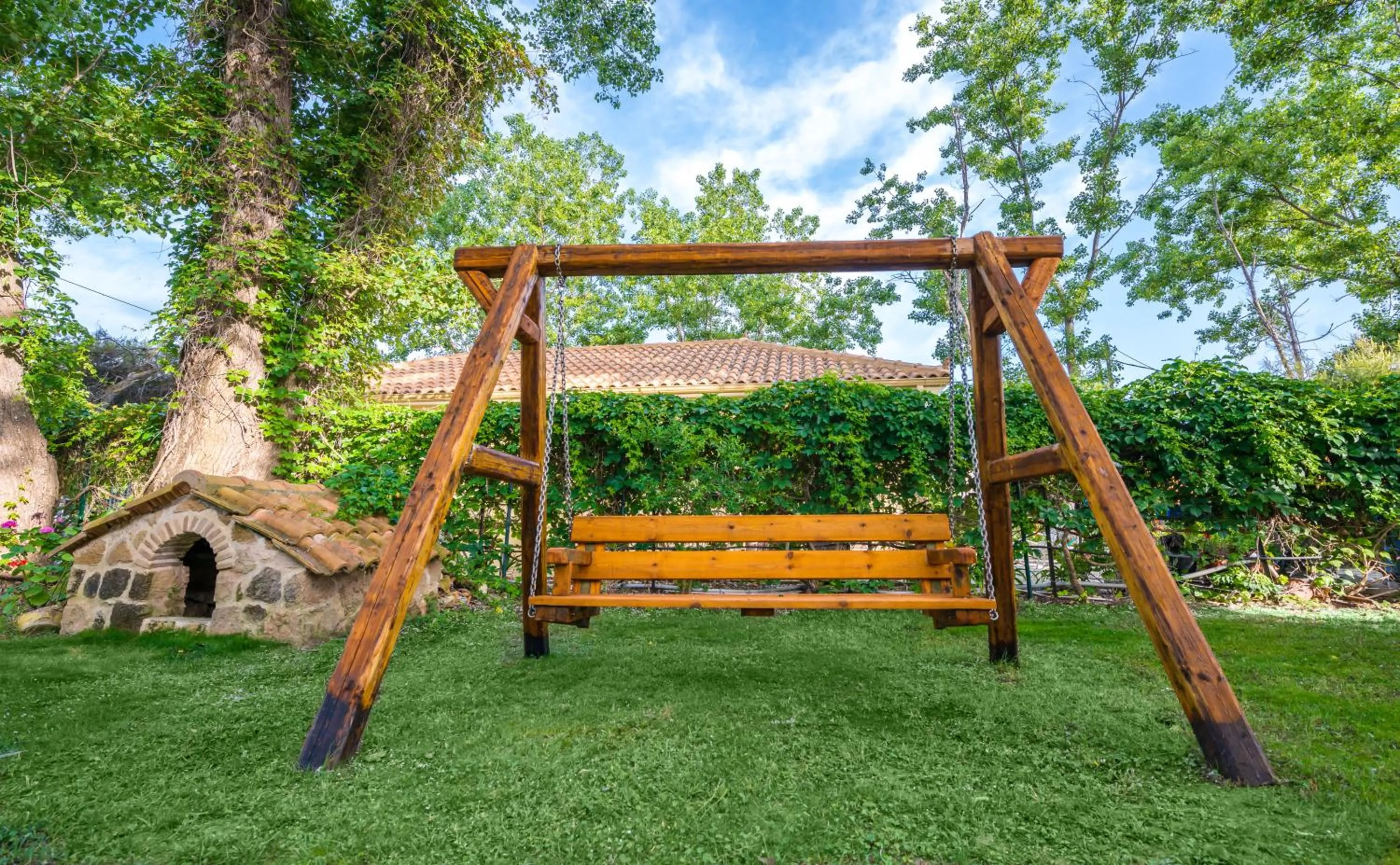 Patio in Zarkadis Beach Apartments