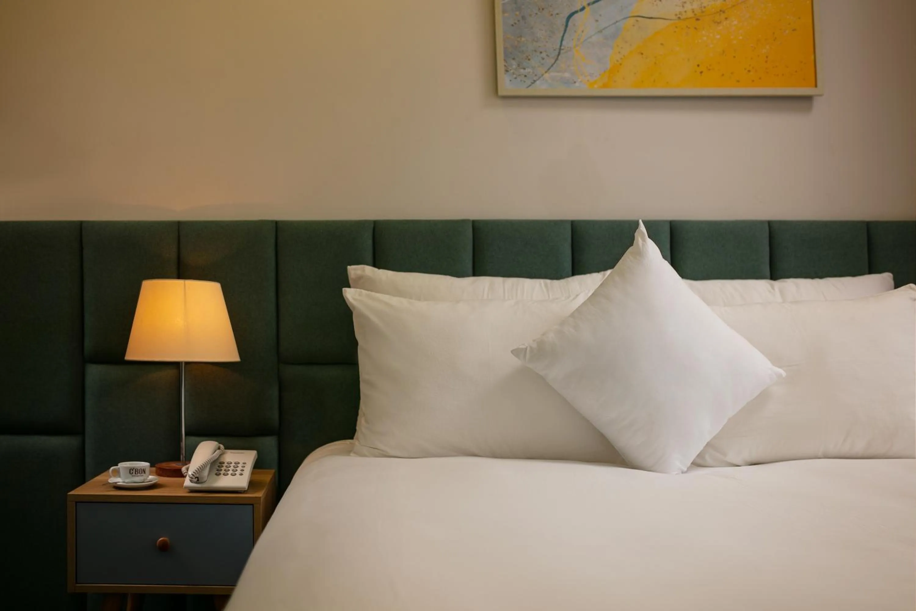 Decorative detail, Bed in C'Bon Hotel Do Quang