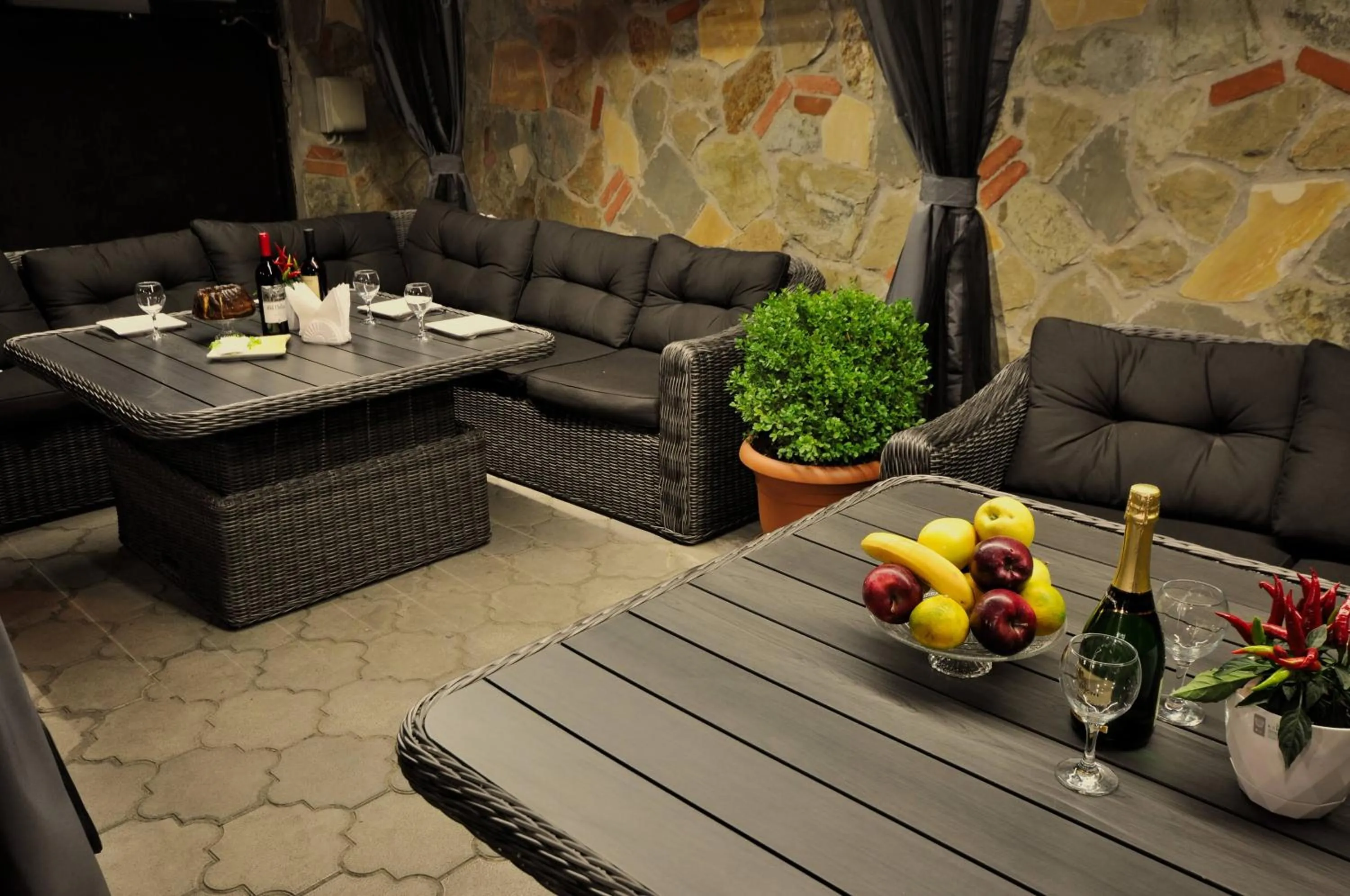 Patio in Hotel Majestic