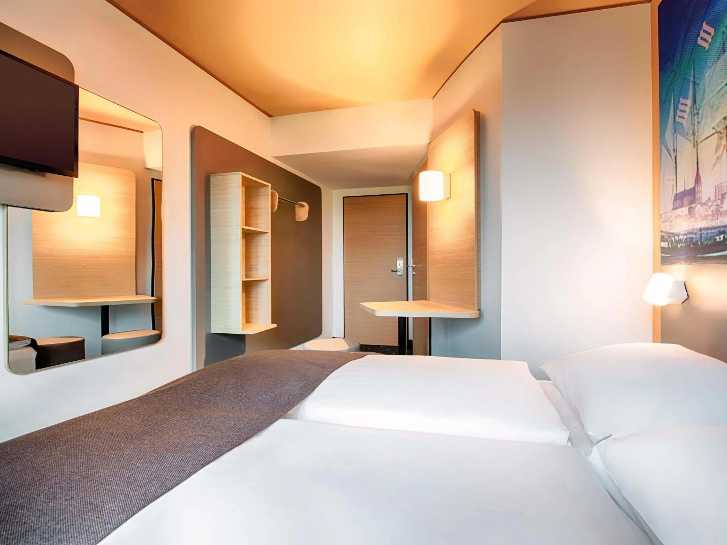 Photo of the whole room, Bed in B&B Hotel Rostock-Hafen