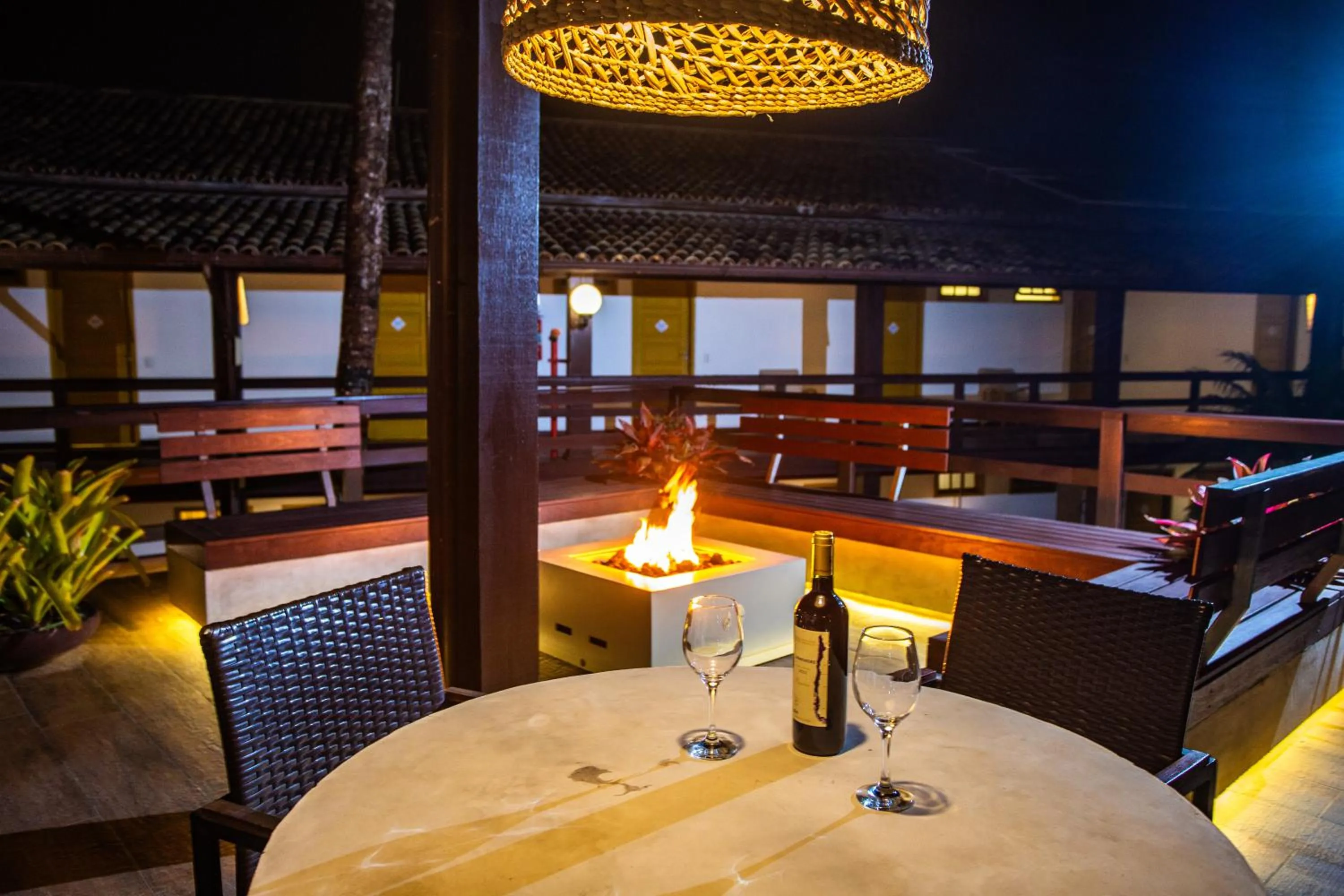 fireplace in Hotel Vilarejo Praia All Inclusive