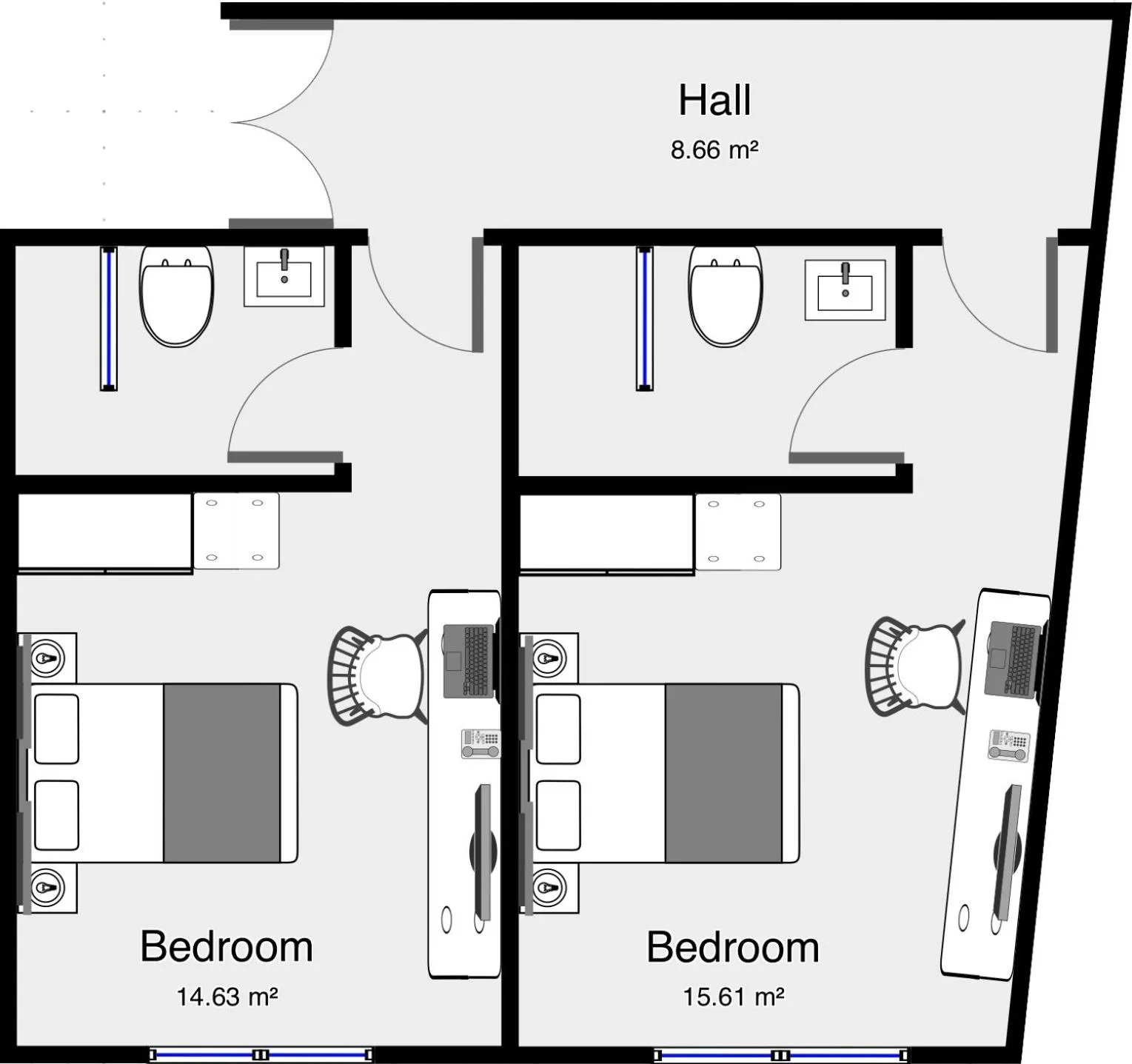 Bed in Ranthari Hotel and Spa Ukulhas Maldives