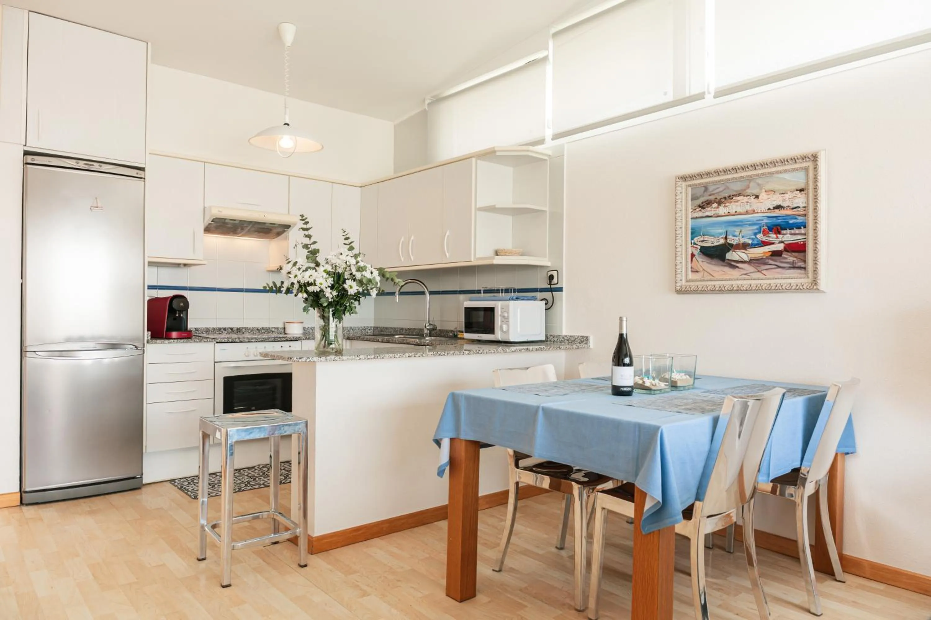 Kitchen or kitchenette in Santa Llucia Apartaments