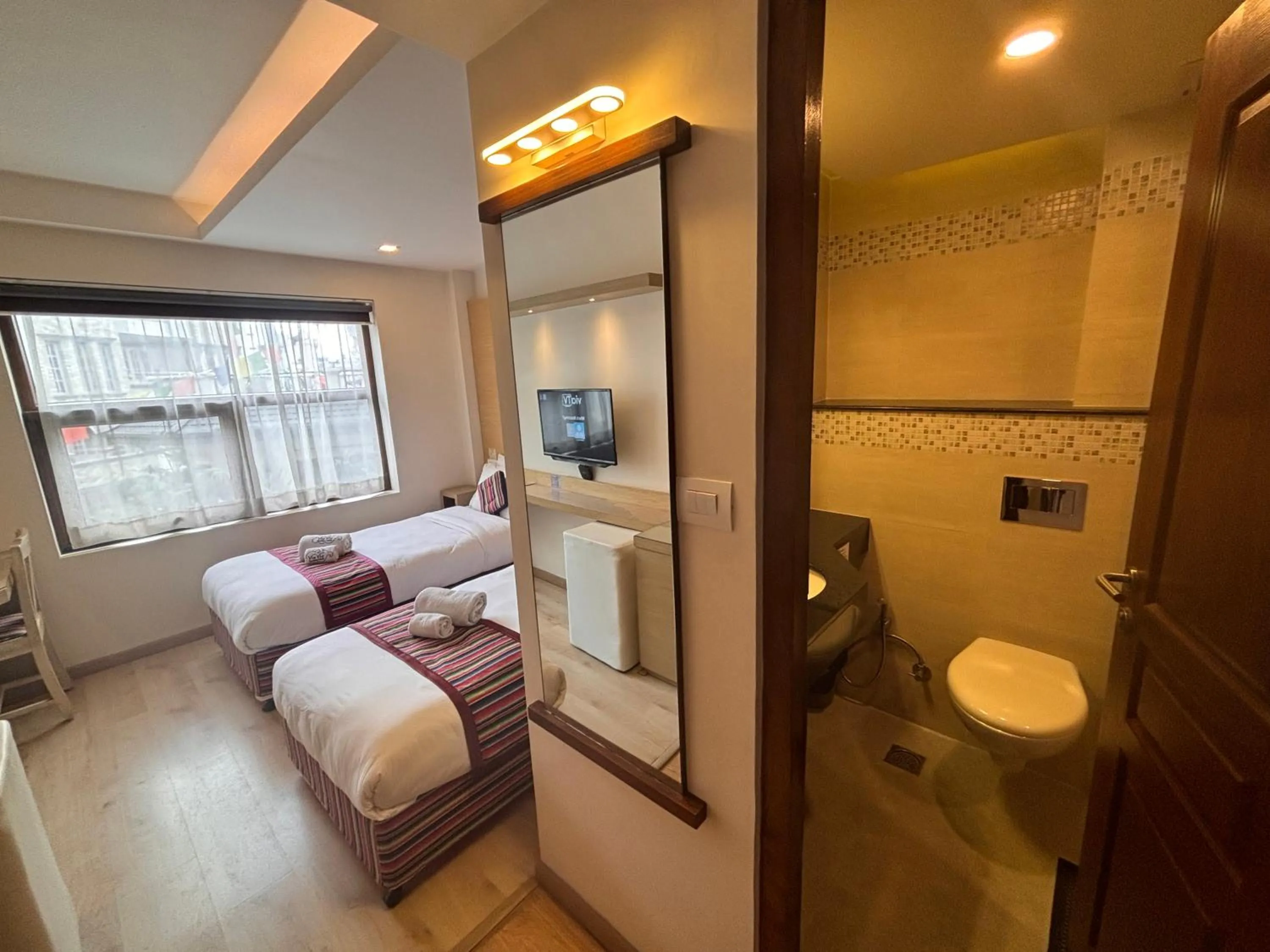 Bathroom, Bed in ViaVia Boutique Hotel - Kathmandu