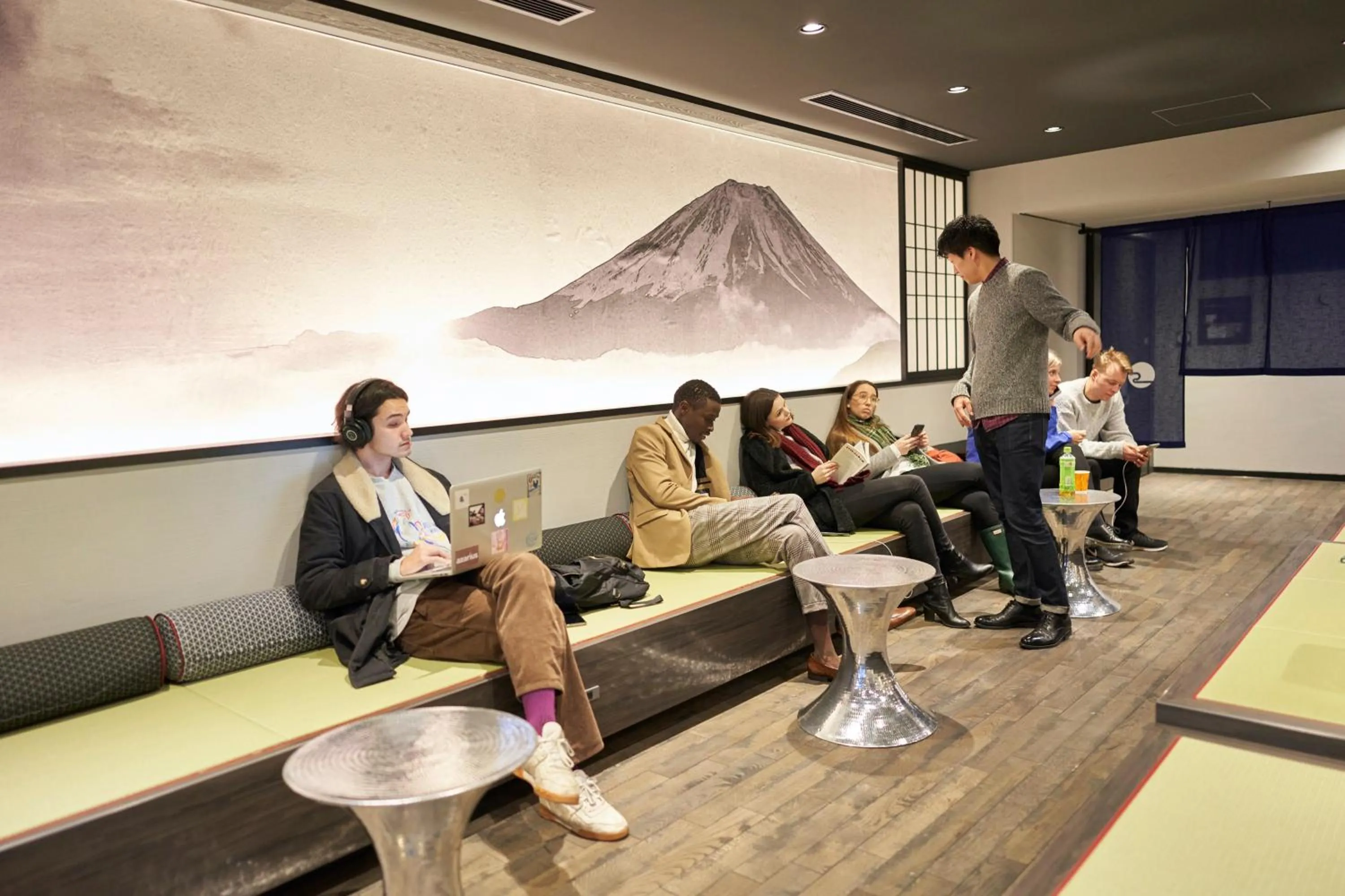 Communal lounge/ TV room in Resol Poshtel Tokyo Asakusa