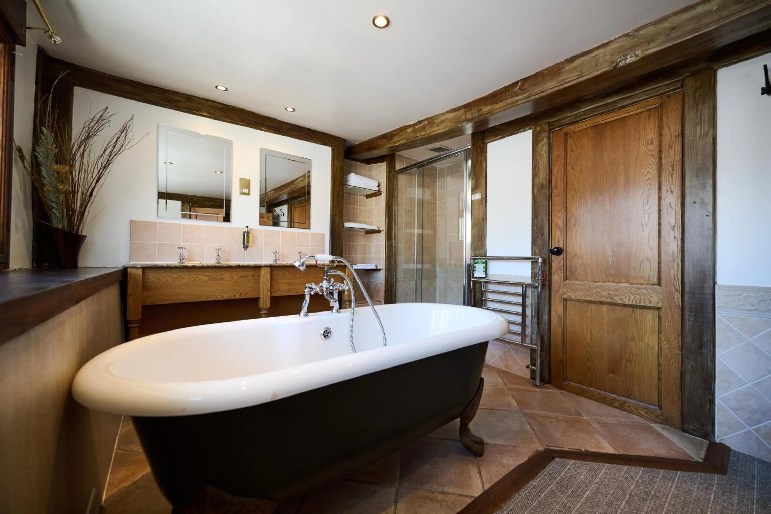 Bathroom, Bed in White Hart, Exeter by Marston's Inns
