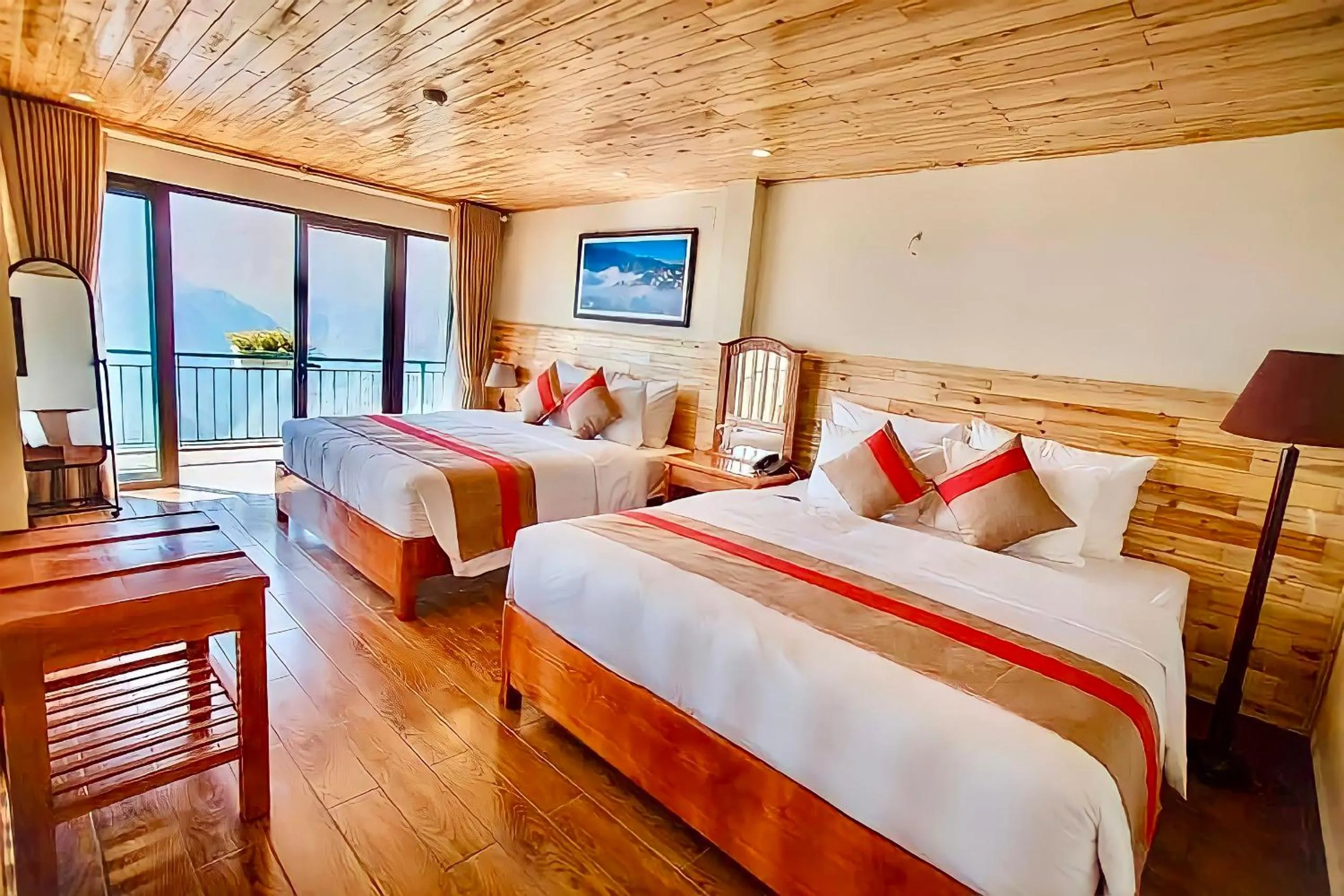 View (from property/room), Bed in SaPa Retreat Condotel