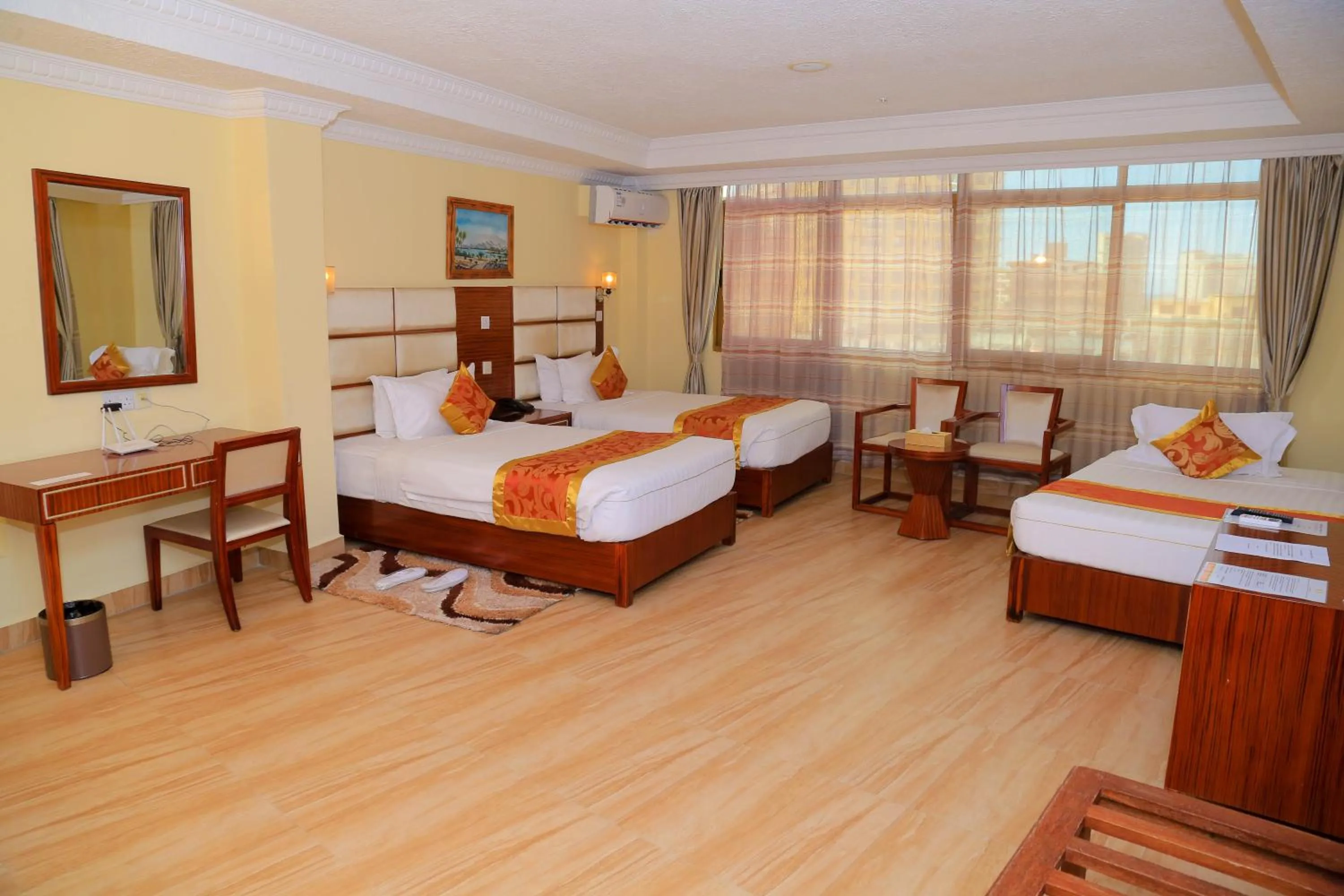 Photo of the whole room, Bed in Tiffany Diamond Hotels Ltd - Indira Gandhi street