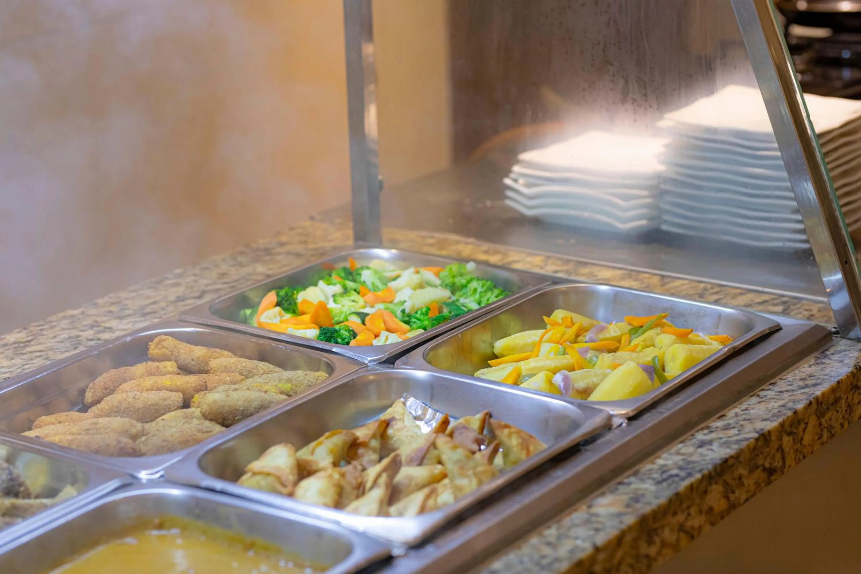 Buffet breakfast in Tiffany Diamond Hotels Ltd - Indira Gandhi street